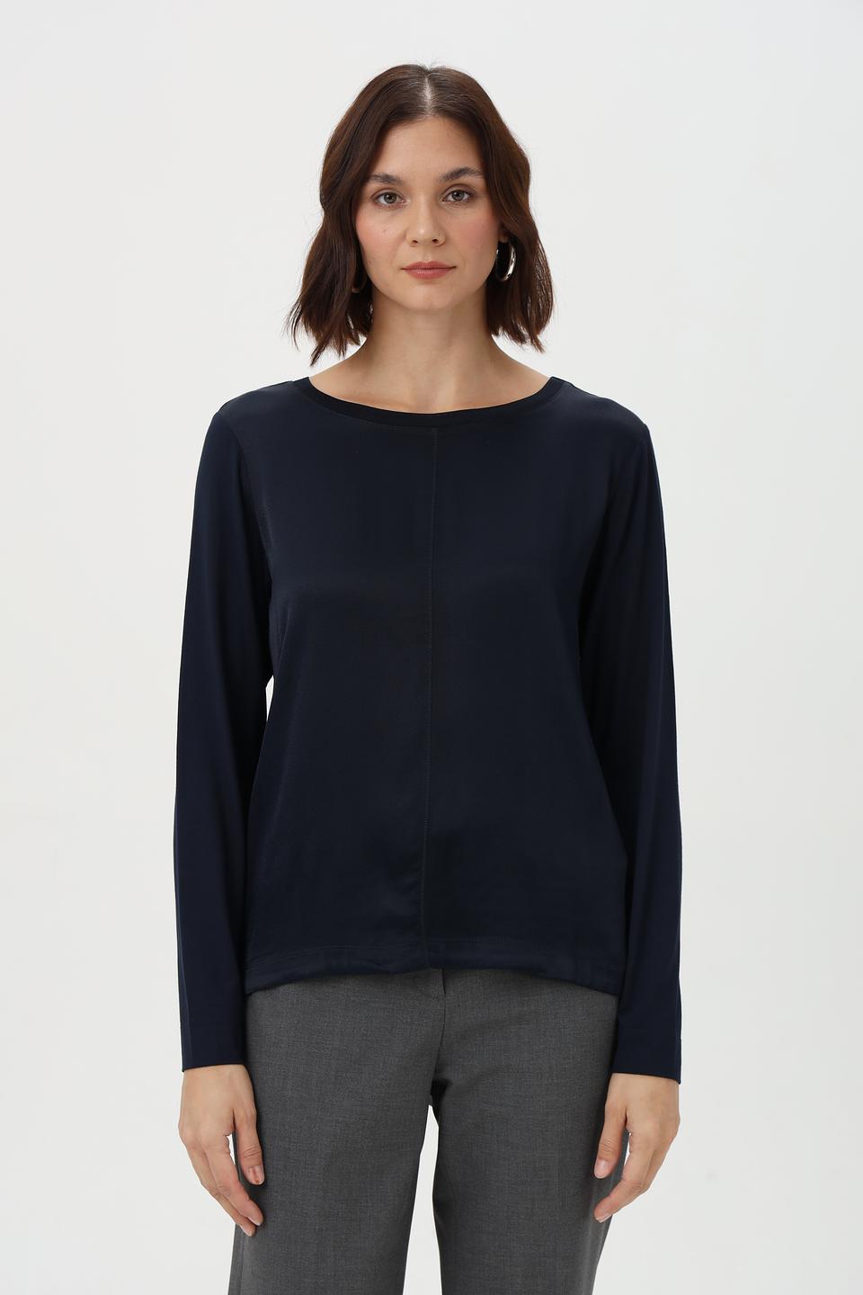 Лонгслив Bianca тёмно-синий