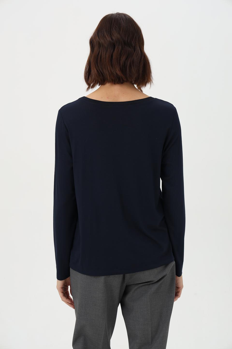 Лонгслив Bianca тёмно-синий