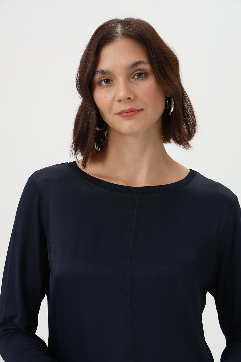 Лонгслив Bianca тёмно-синий