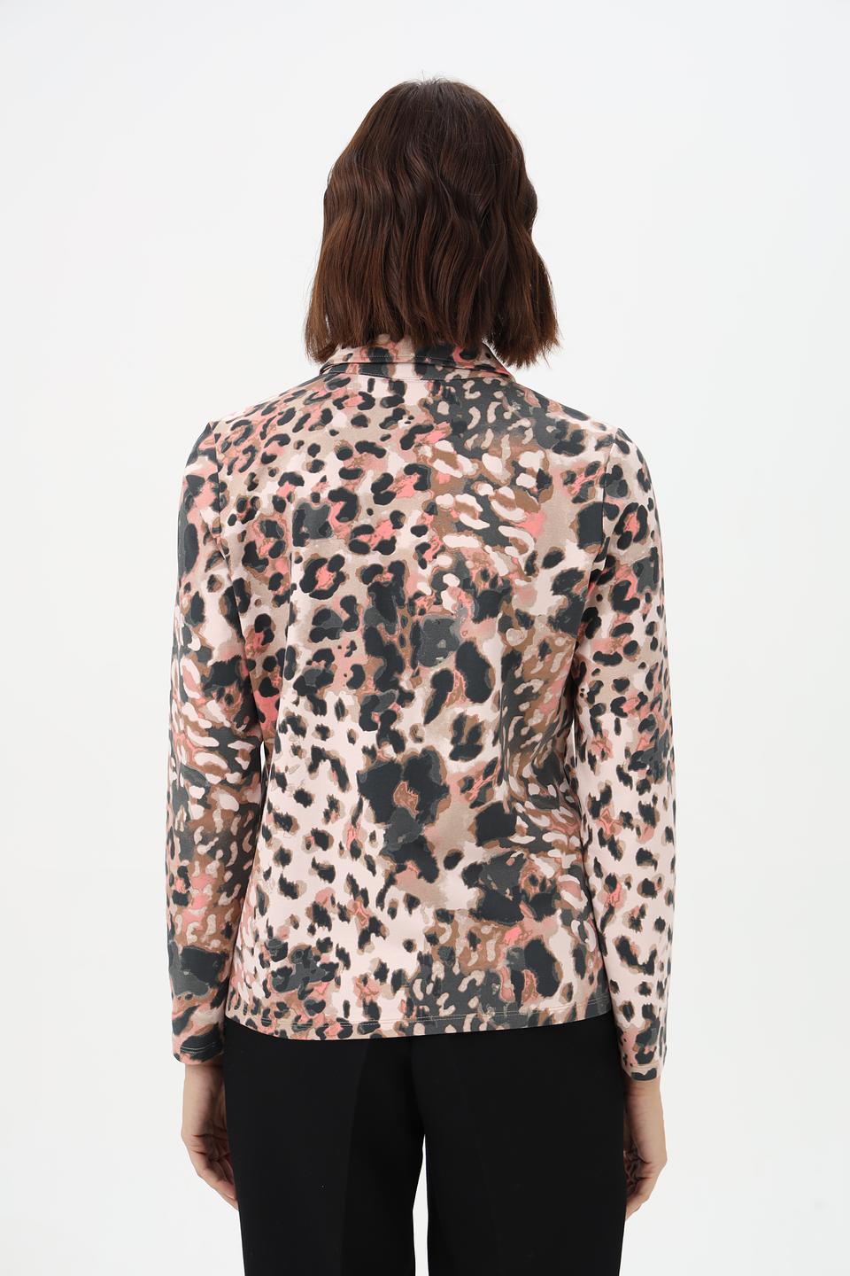 Блузка Lebek с леопардовым принтом