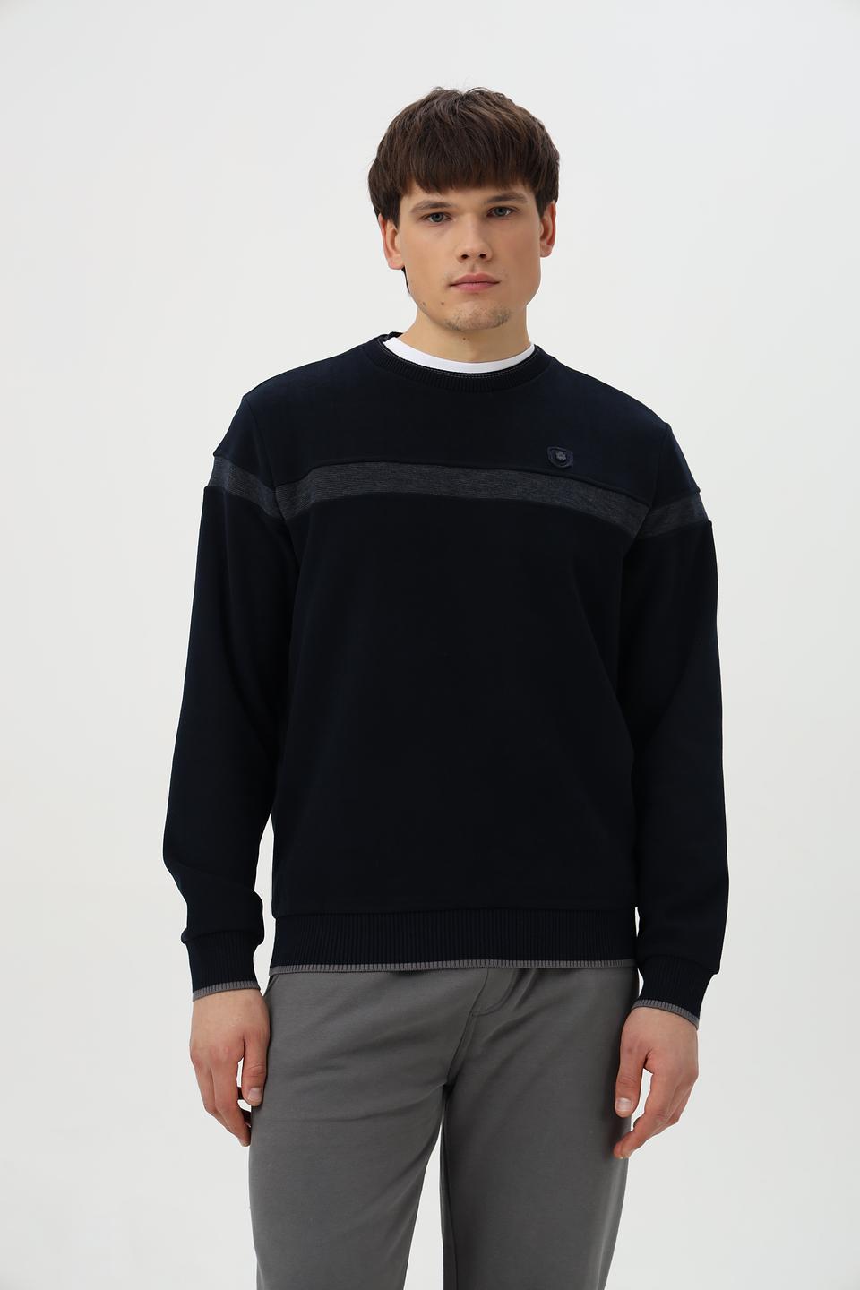 Джемпер Monte Carlo мужской тёмно-синий