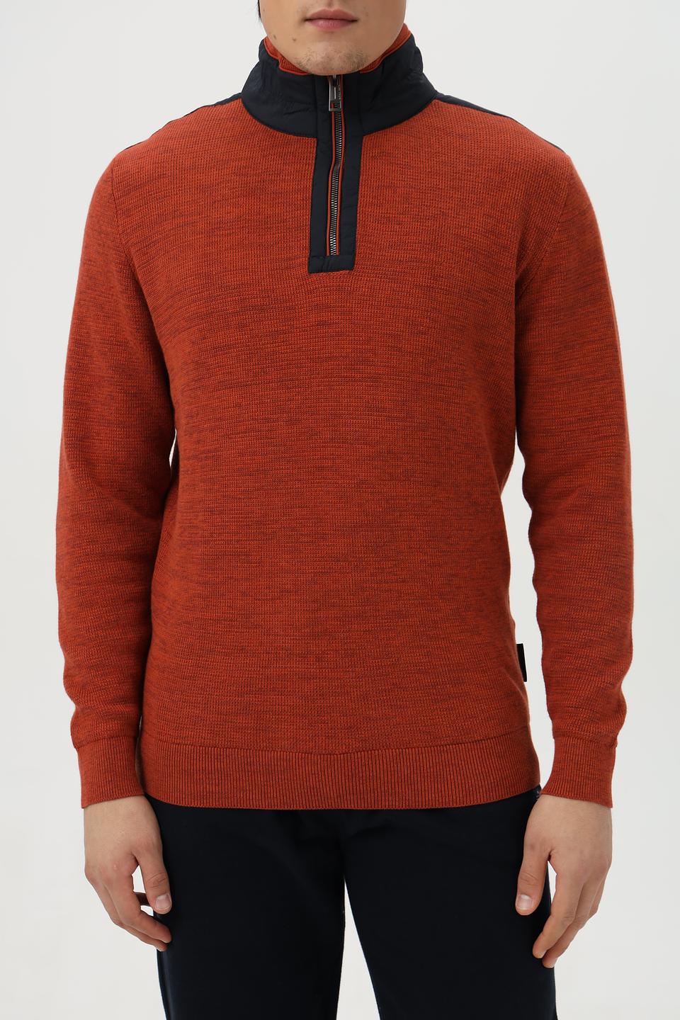 Джемпер Casa Moda с молнией терракотовый