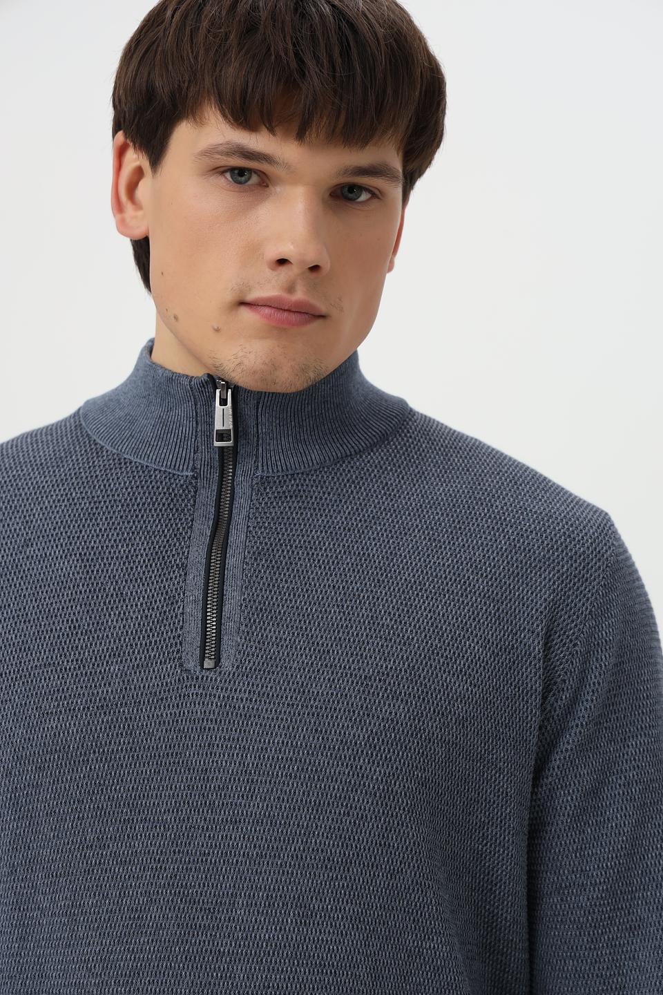 Джемпер Casa Moda с молнией серый