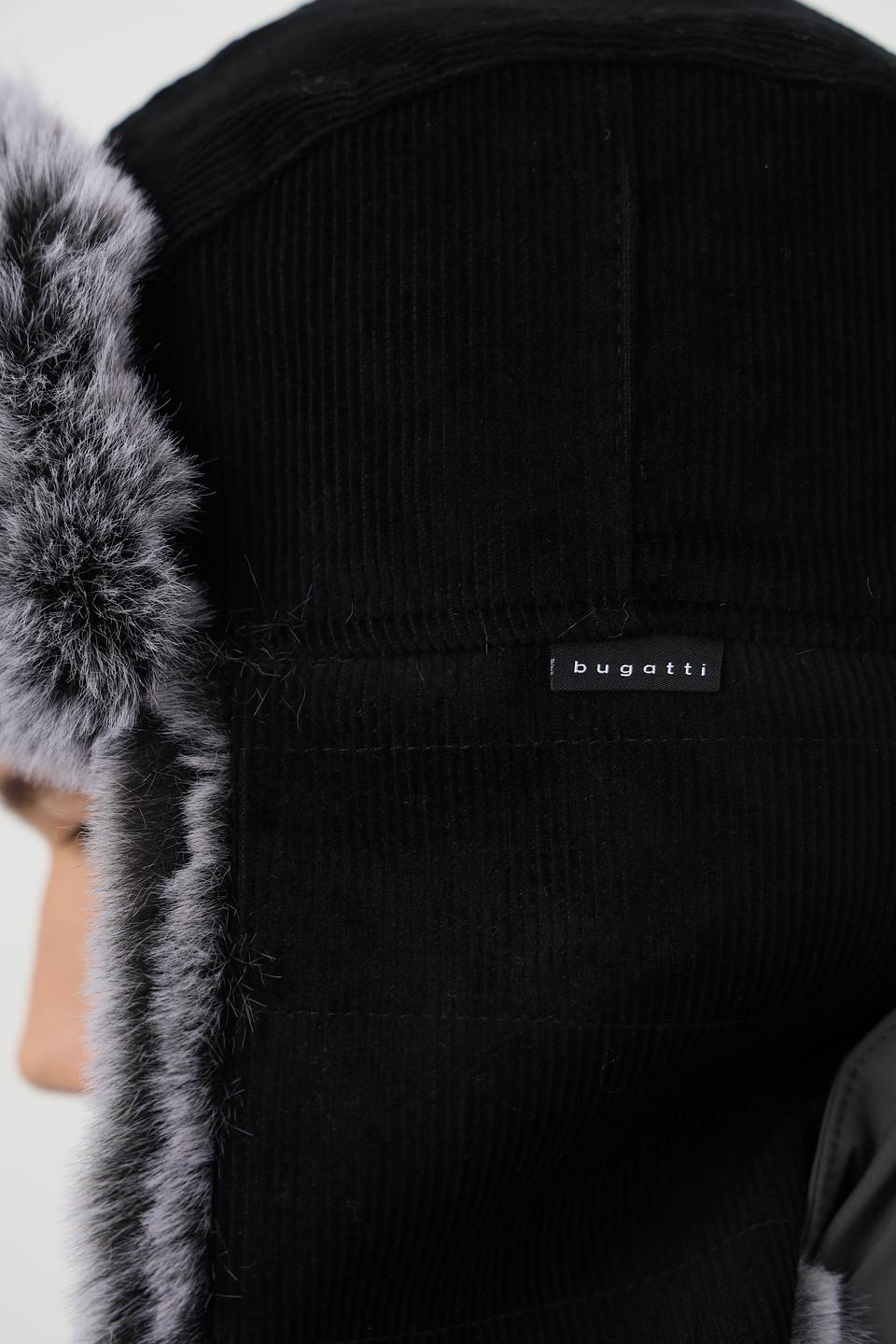 Шапка-ушанка Bugatti ACC чёрная