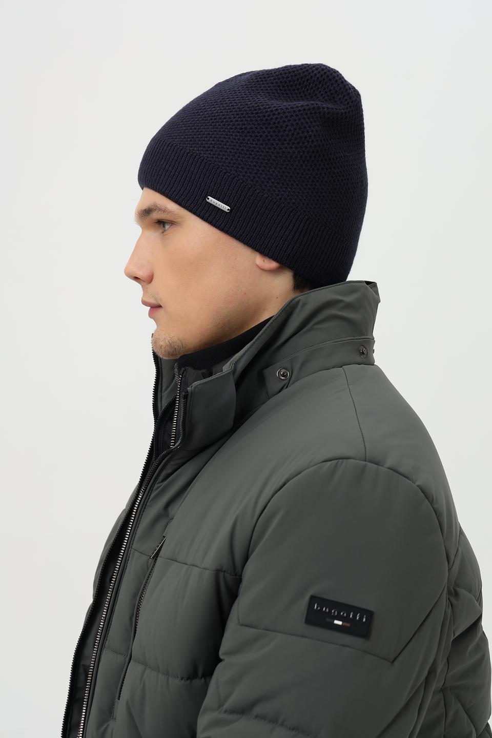 Шапка Bugatti вязаная темно-синяя