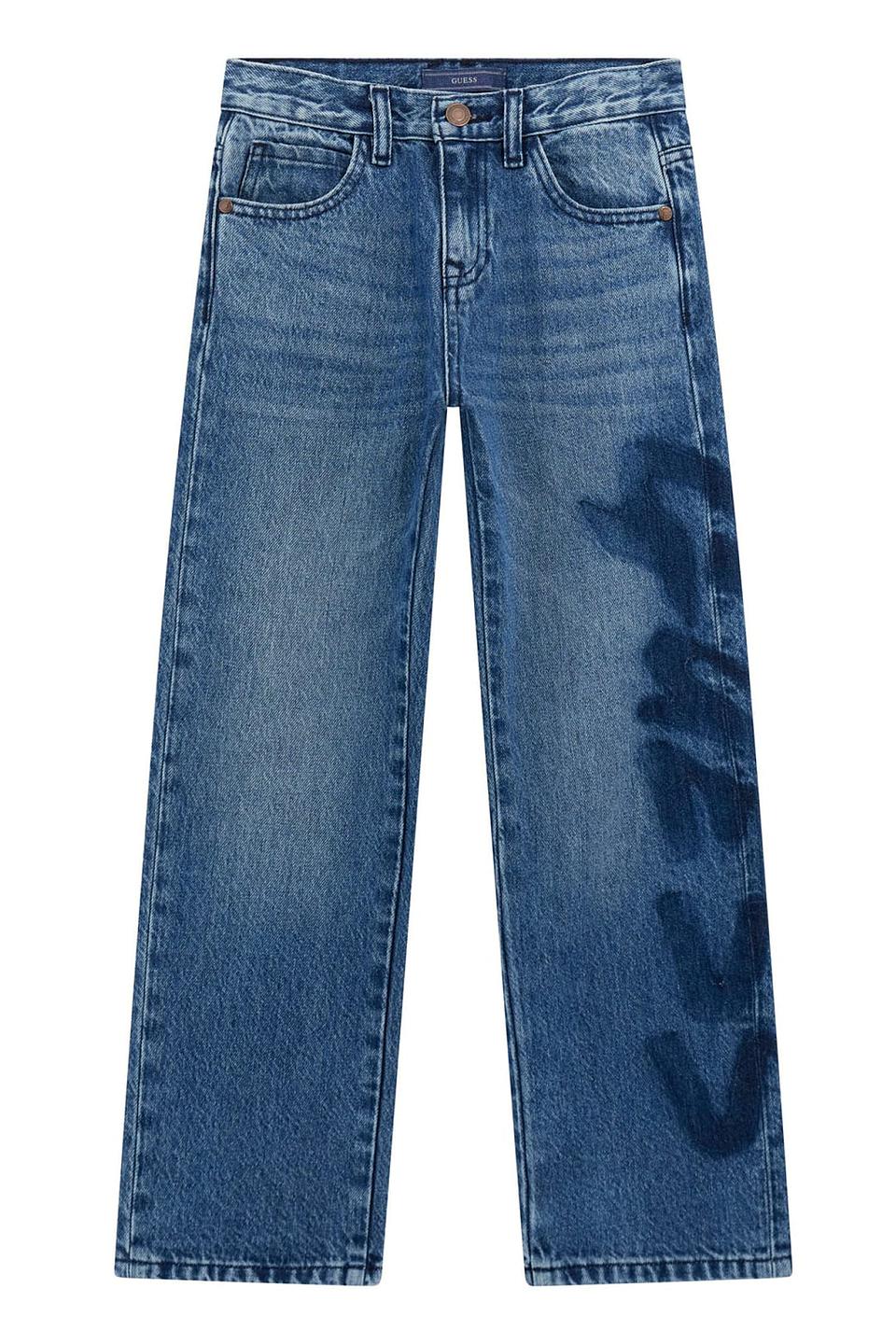 Брюки джинсовые Guess с принтом