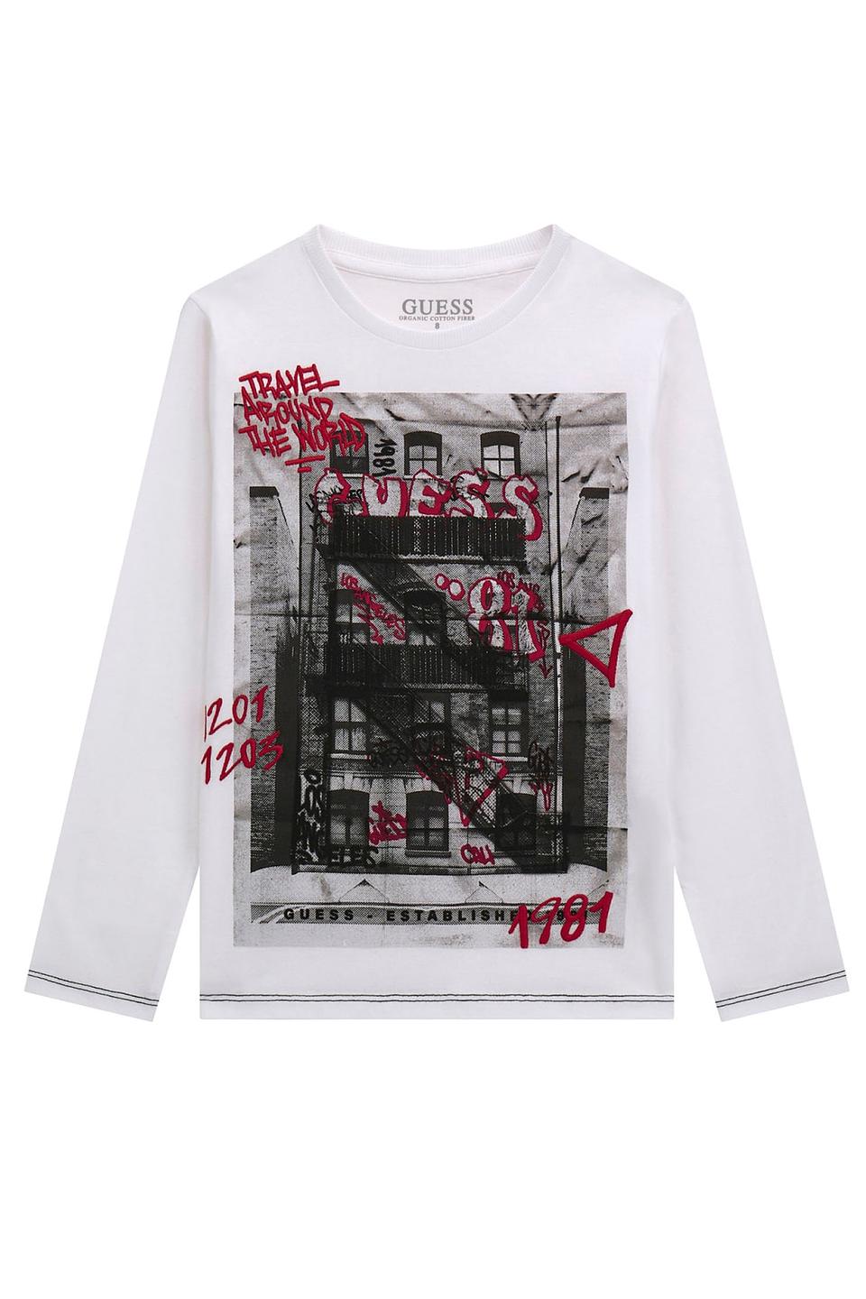 Футболка Guess с принтом белый