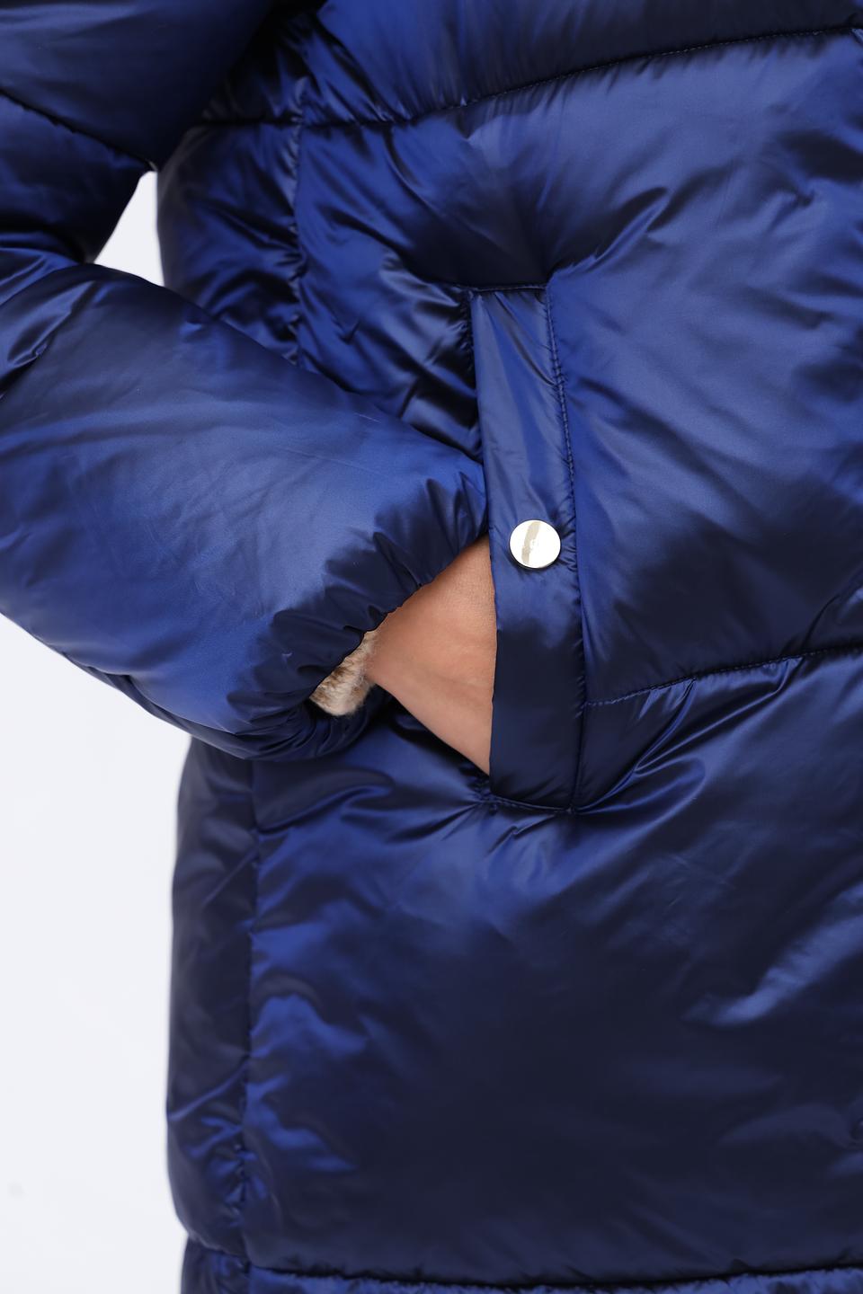 Пальто Electra style синее стеганое