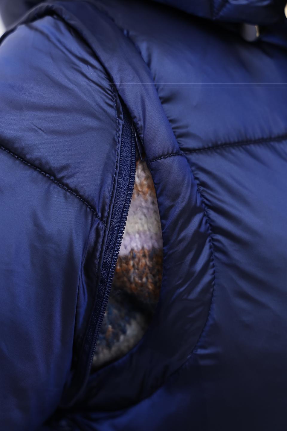 Пальто Electra style синее стеганое