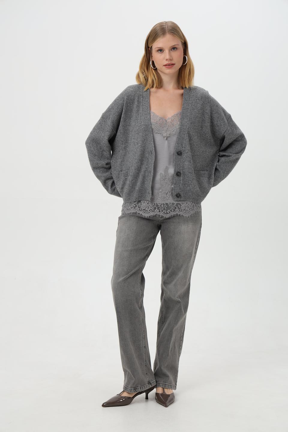 Джинсы MORE and MORE серые