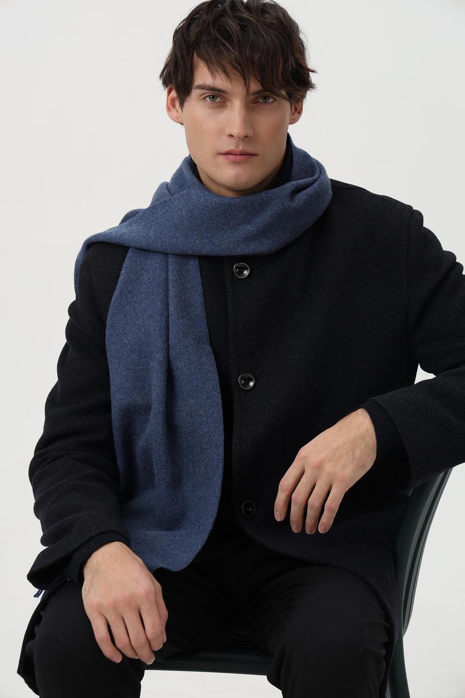 Шарф Bugatti однотонный синий