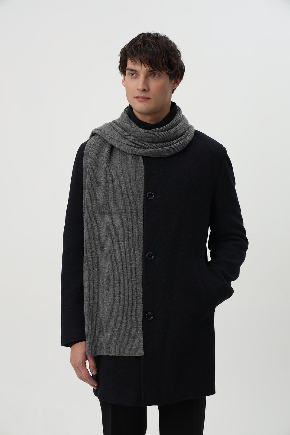 Шарф Bugatti серый рубчик