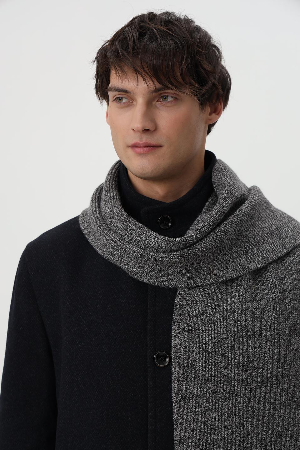 Шарф Bugatti в клетку серый