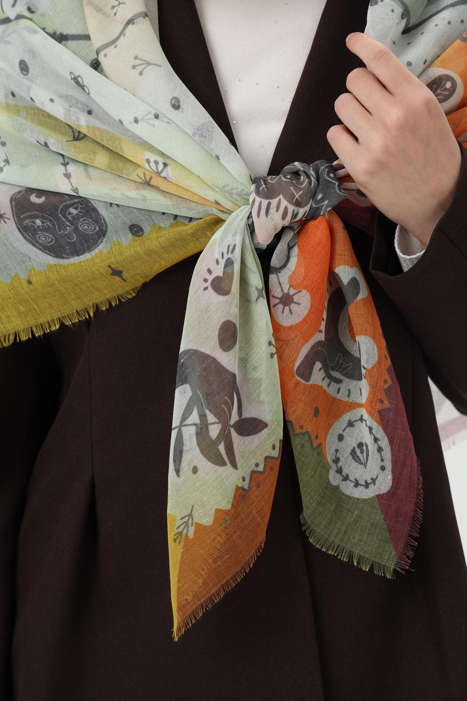 Платок Fraas с принтом