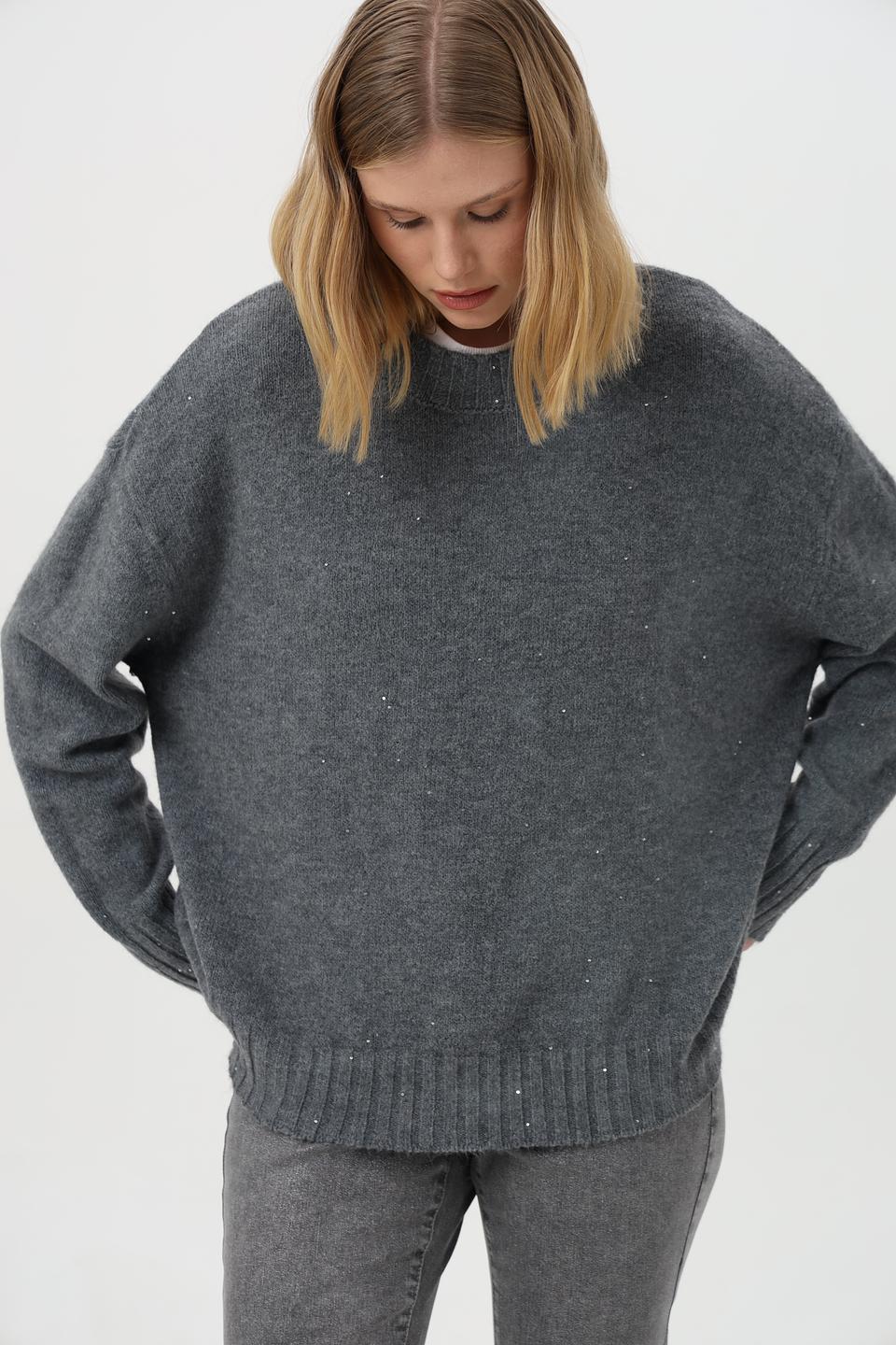 Пуловер Croche с пайетками