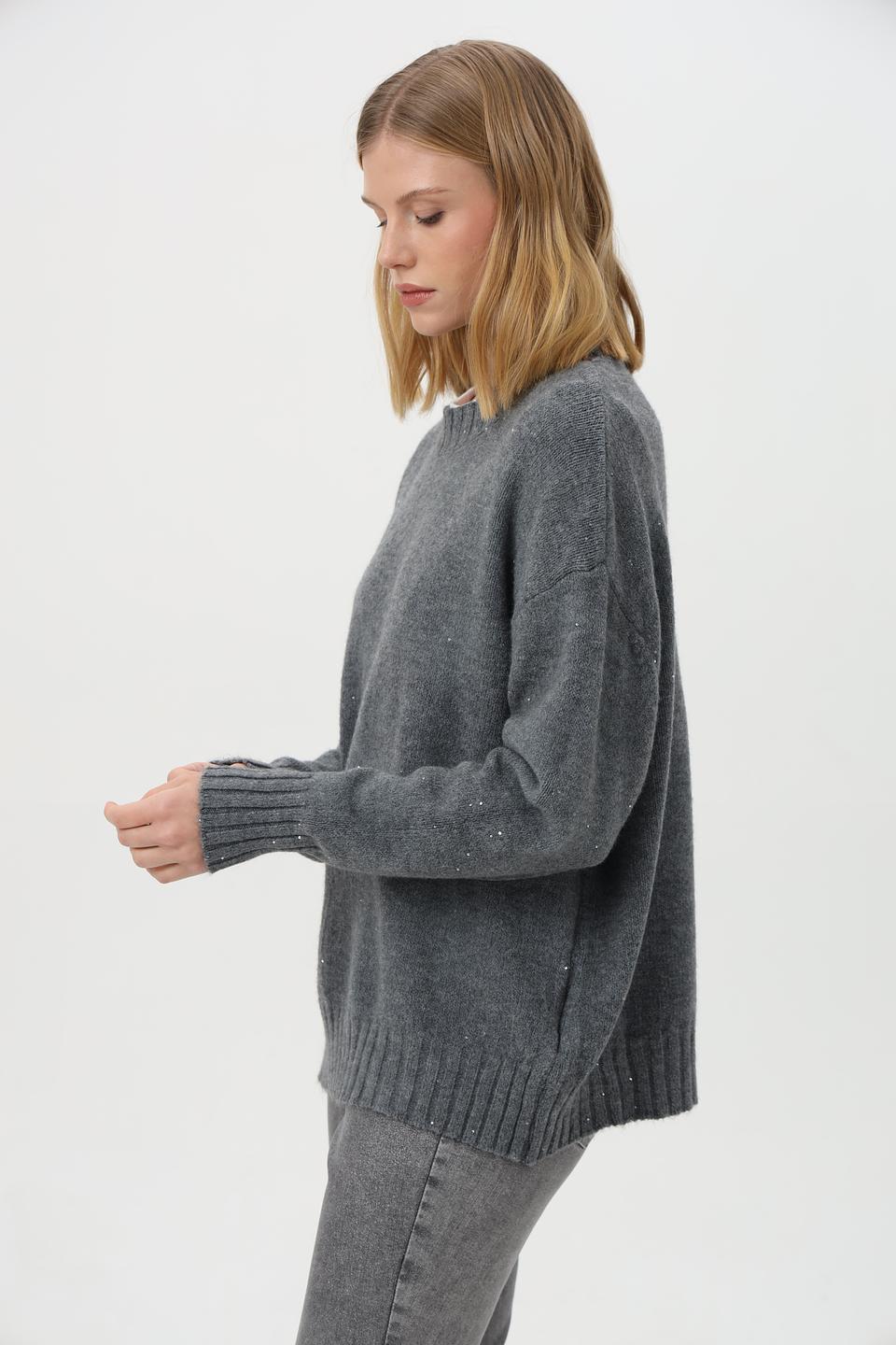 Пуловер Croche с пайетками