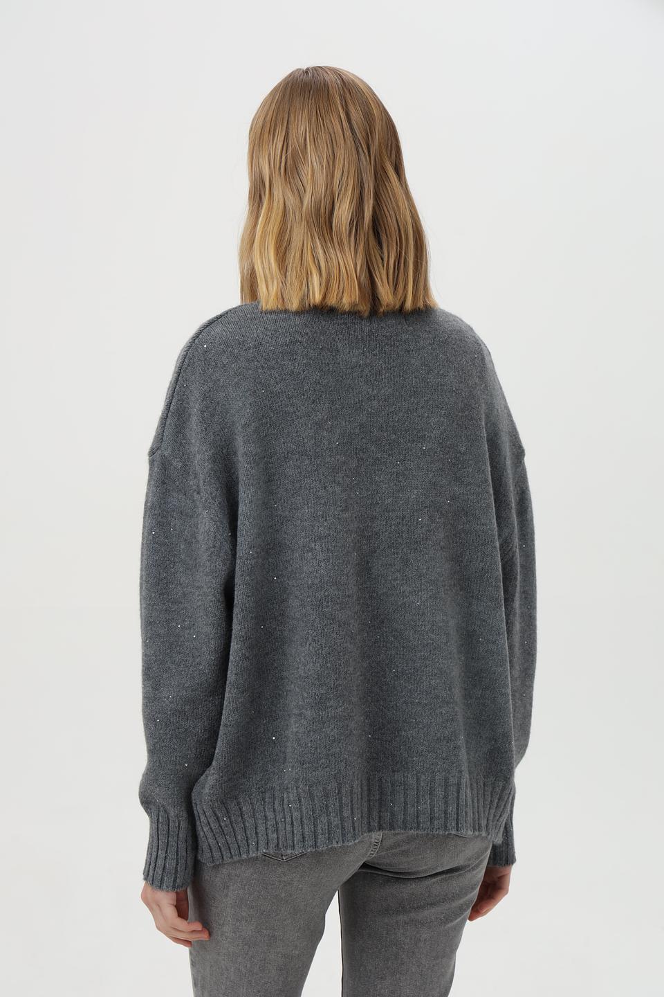 Пуловер Croche с пайетками