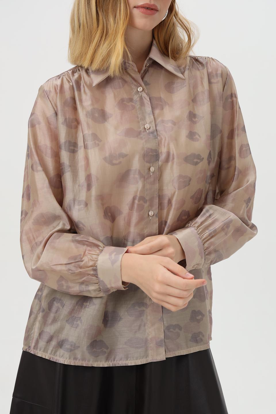 Блузка Croche с принтом губ