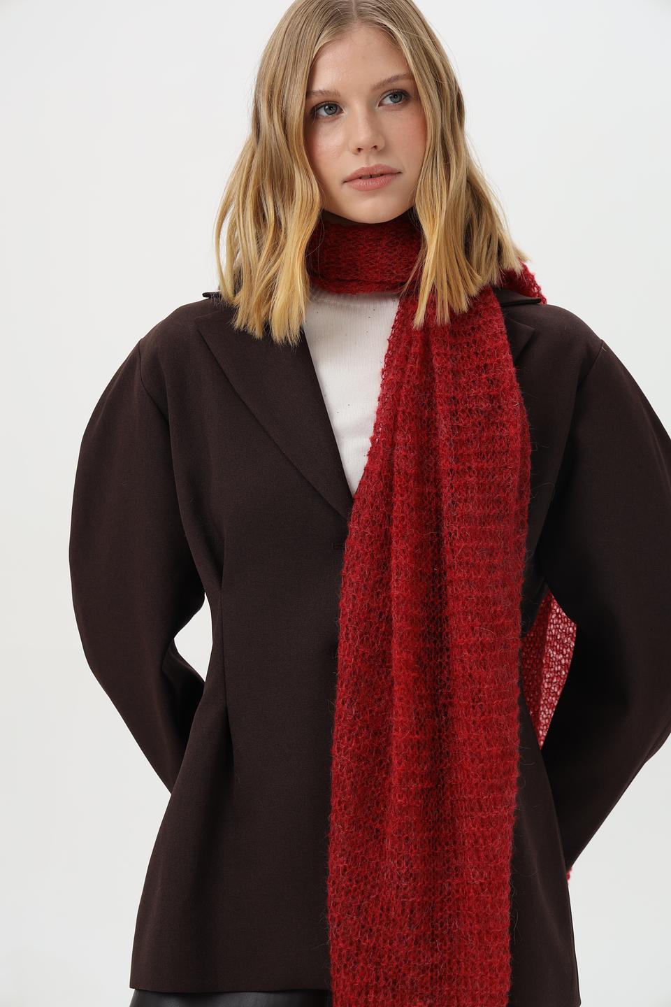 Шарф Julia Florenzi вязаный красный