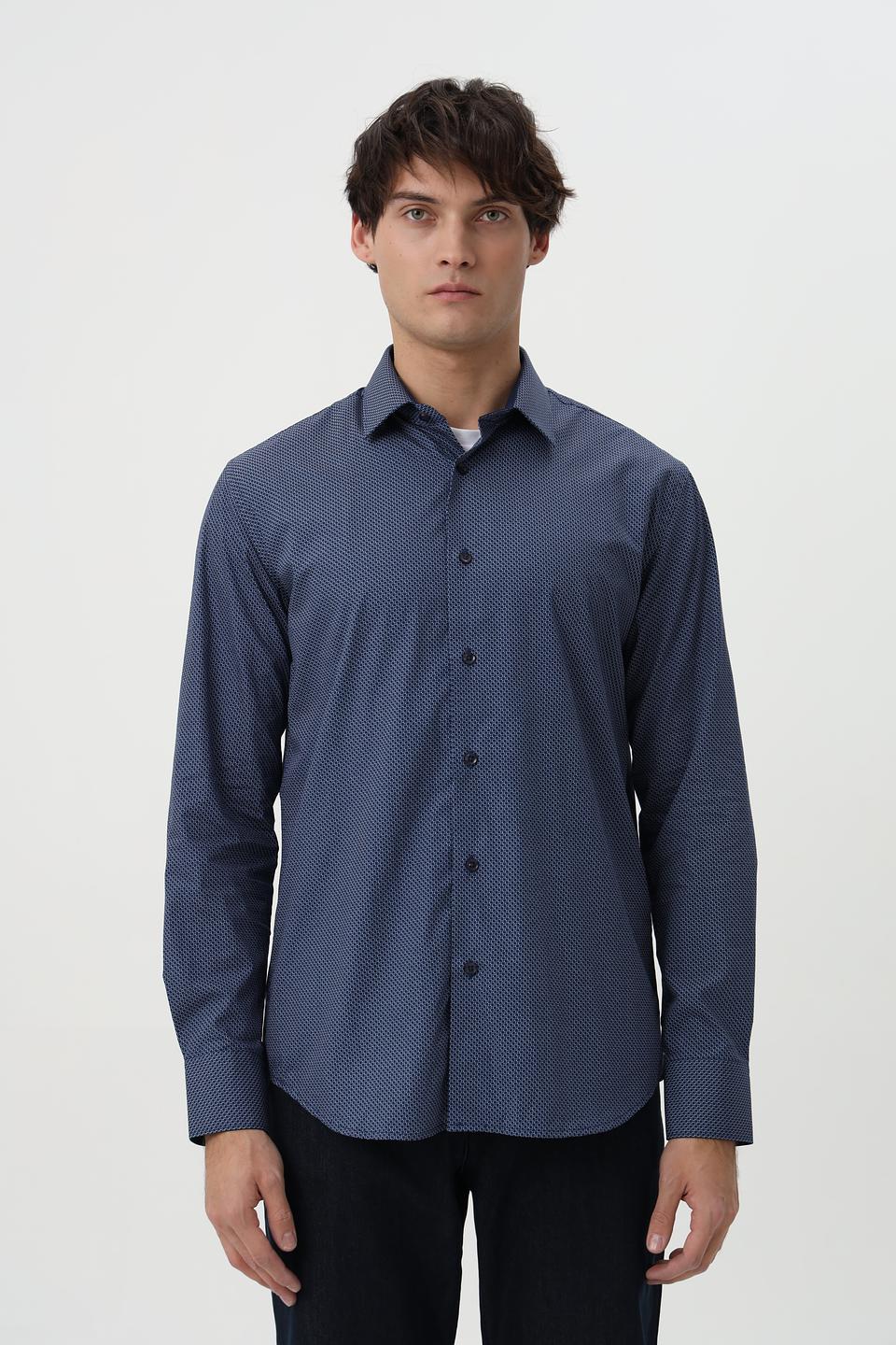 Рубашка Sea Barrier с принтом, синяя