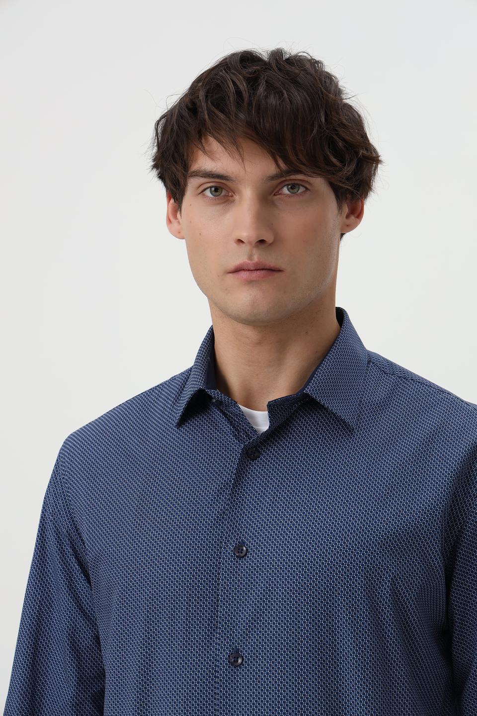 Рубашка Sea Barrier с принтом, синяя