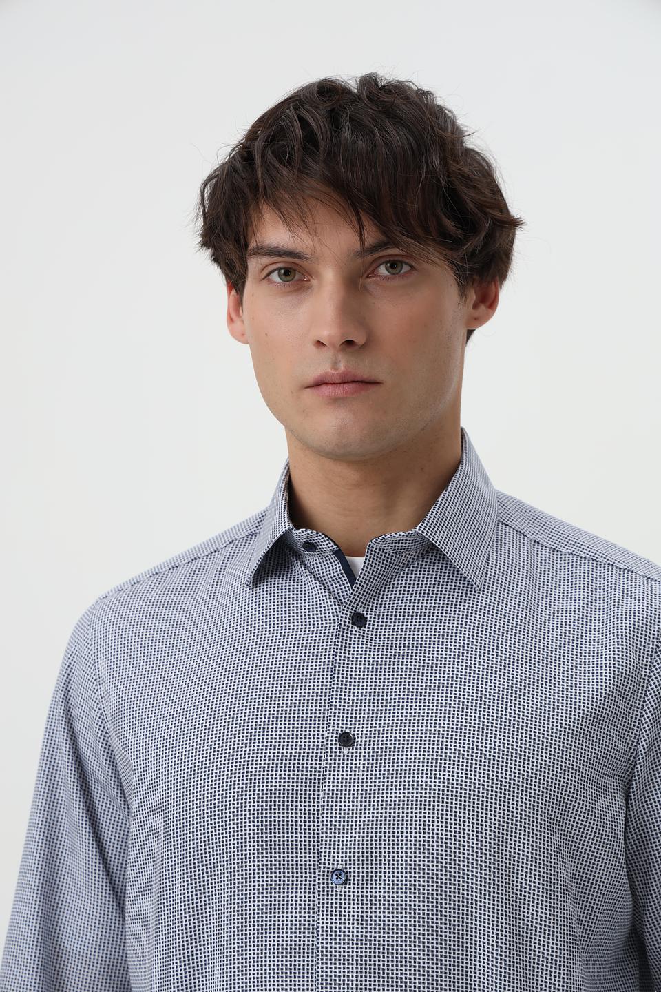 Рубашка Venti в клетку с длинным рукавом