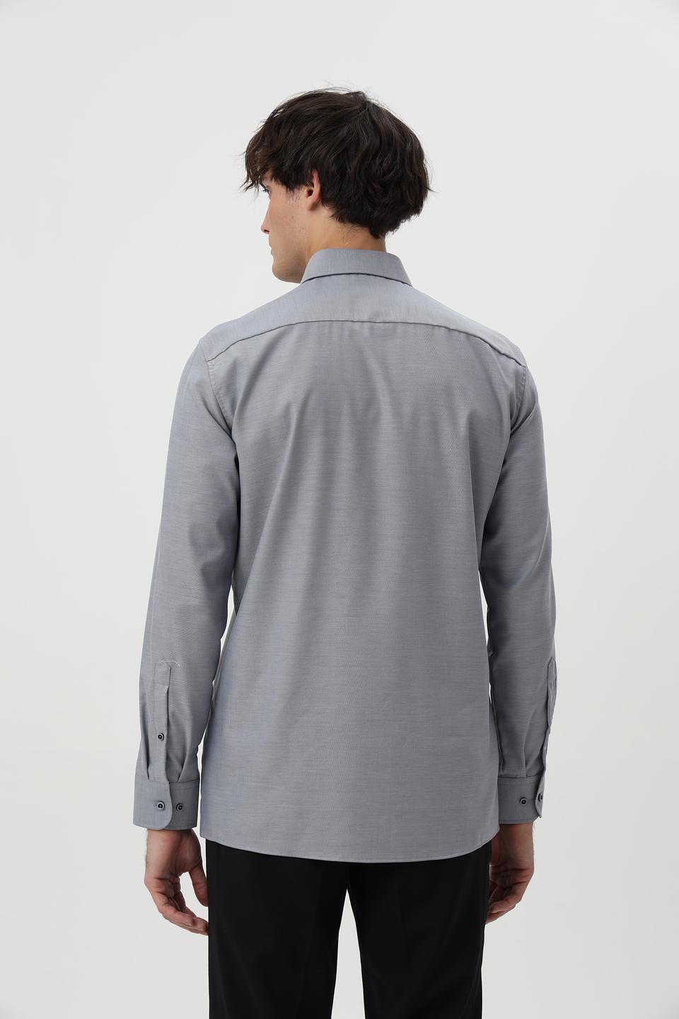 Рубашка Casa Moda серая с длинным рукавом