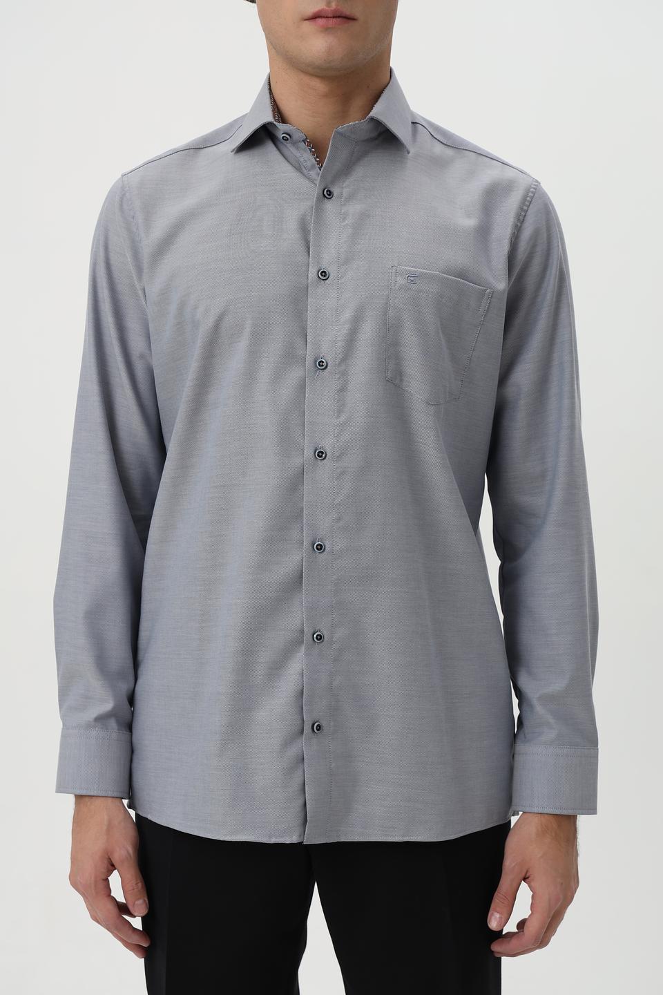 Рубашка Casa Moda серая с длинным рукавом