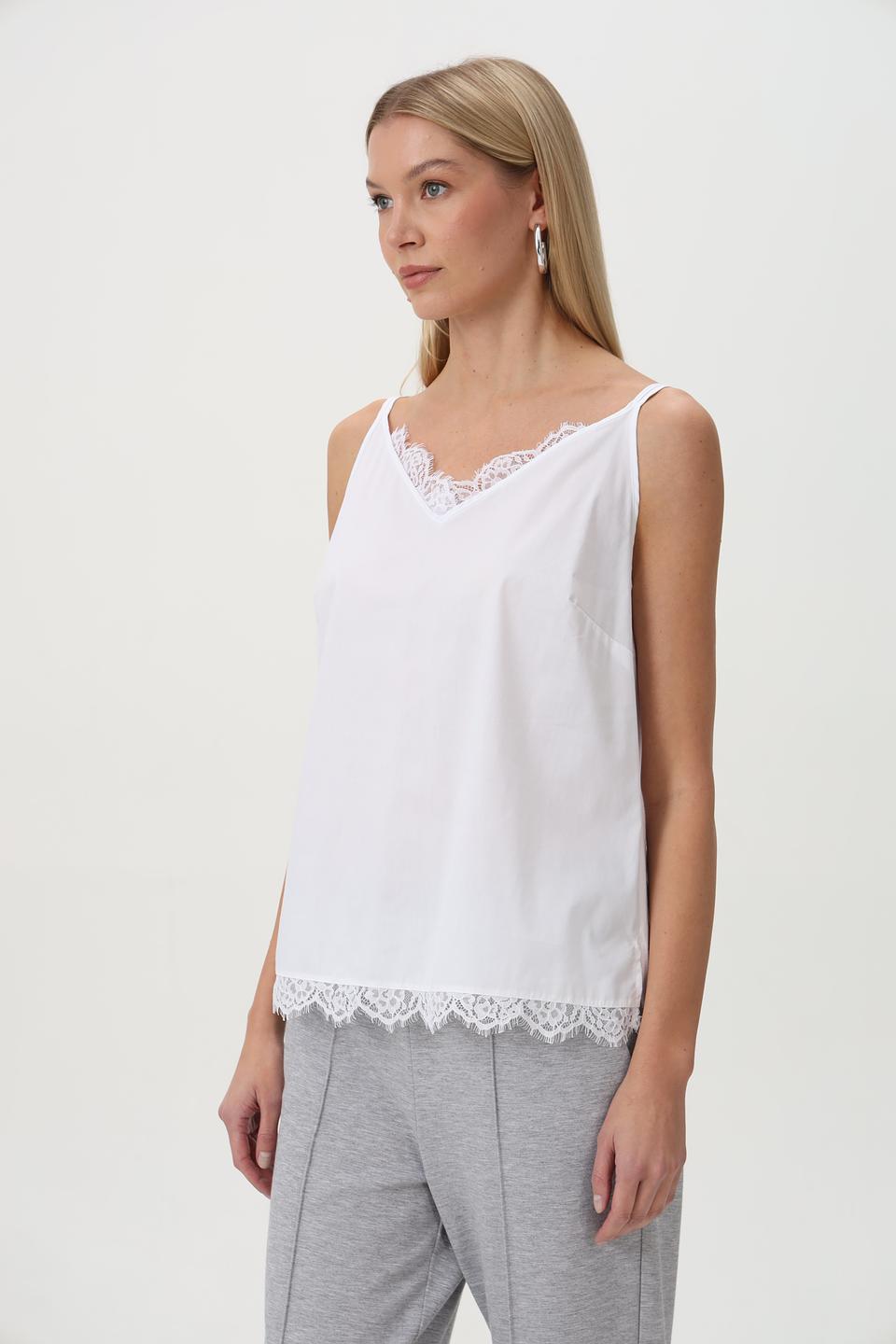 Топ на бретельках Just Valeri с кружевом