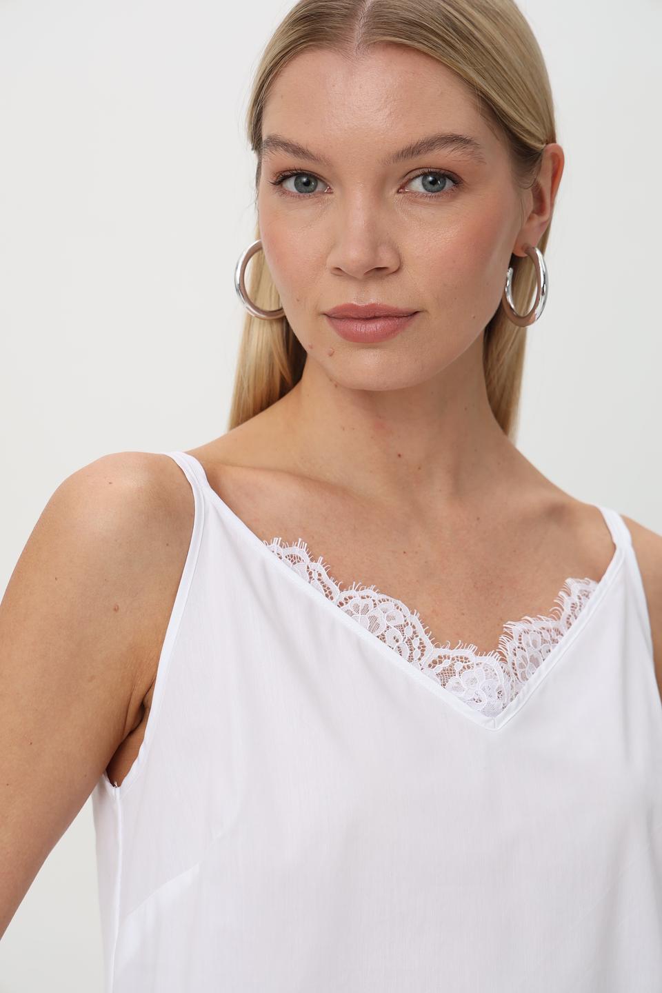 Топ на бретельках Just Valeri с кружевом