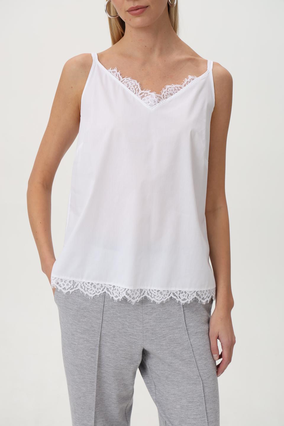 Топ на бретельках Just Valeri с кружевом