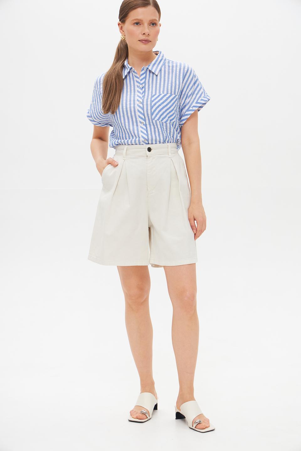 Шорты Croche прямые бежевые