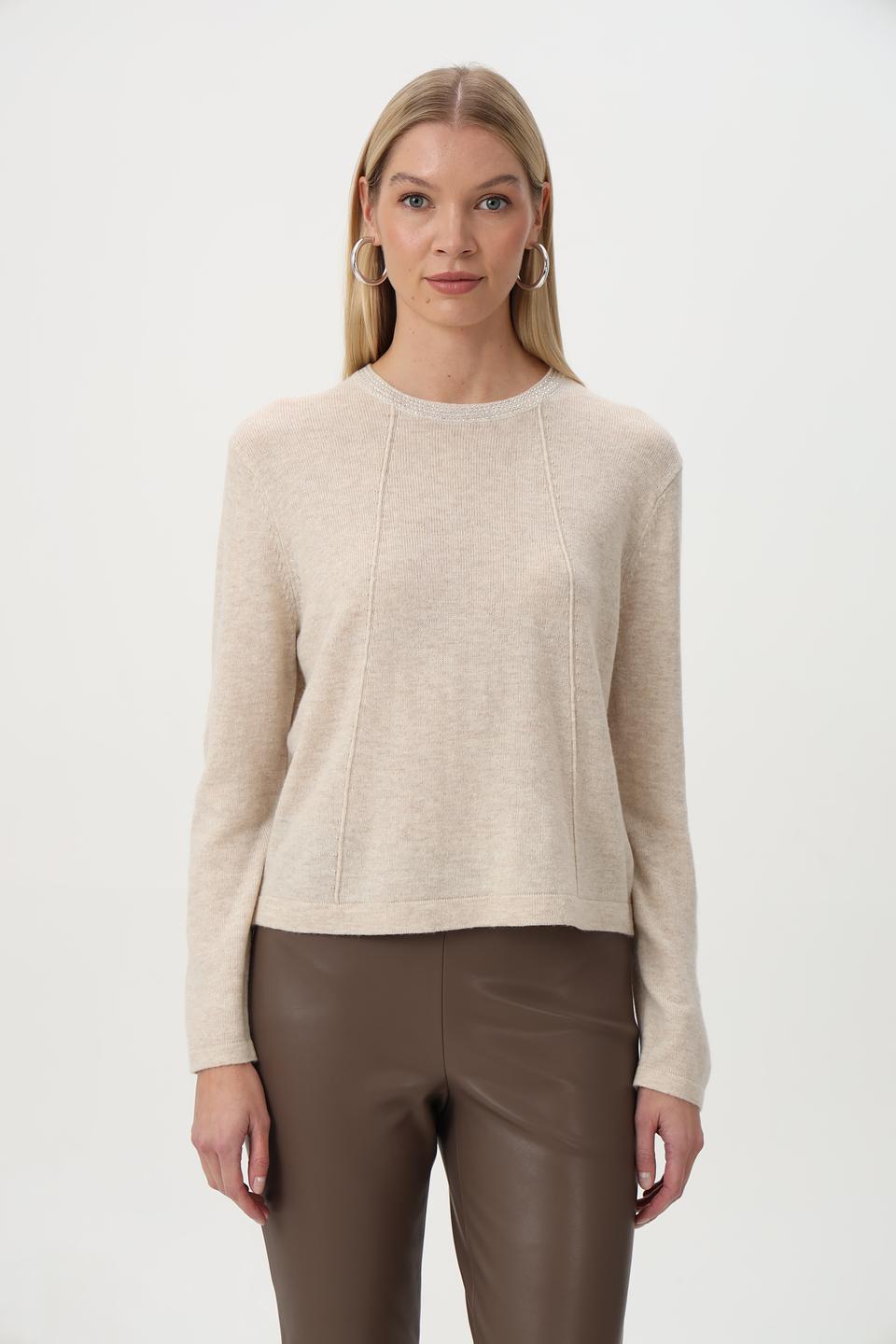 Пуловер Oui с отделкой