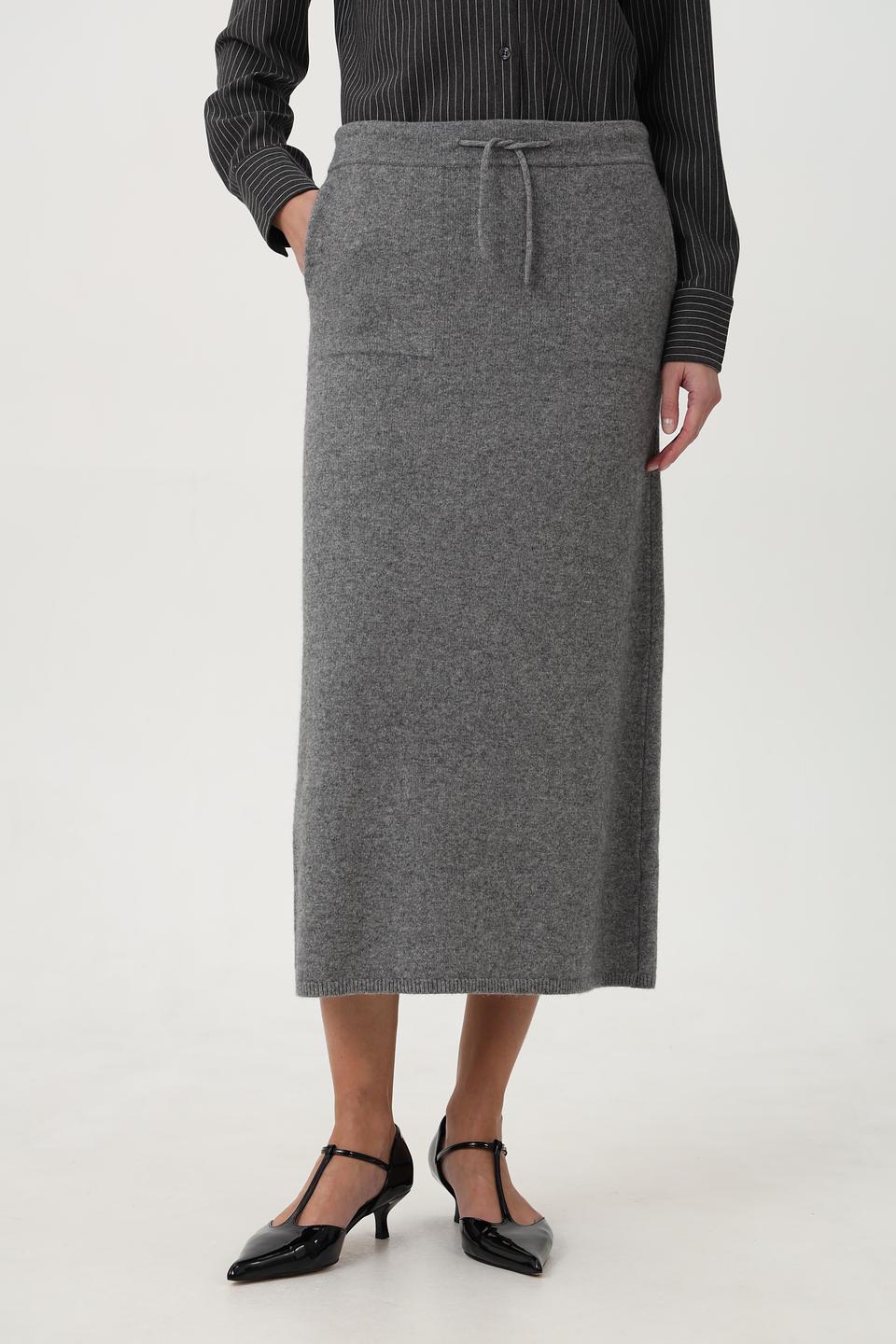 Юбка Oui шерсть серая