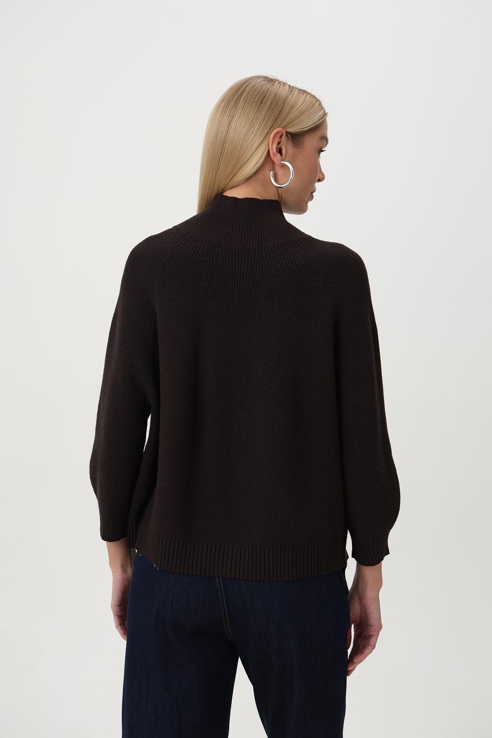 Пуловер Oui с воротником-стойкой