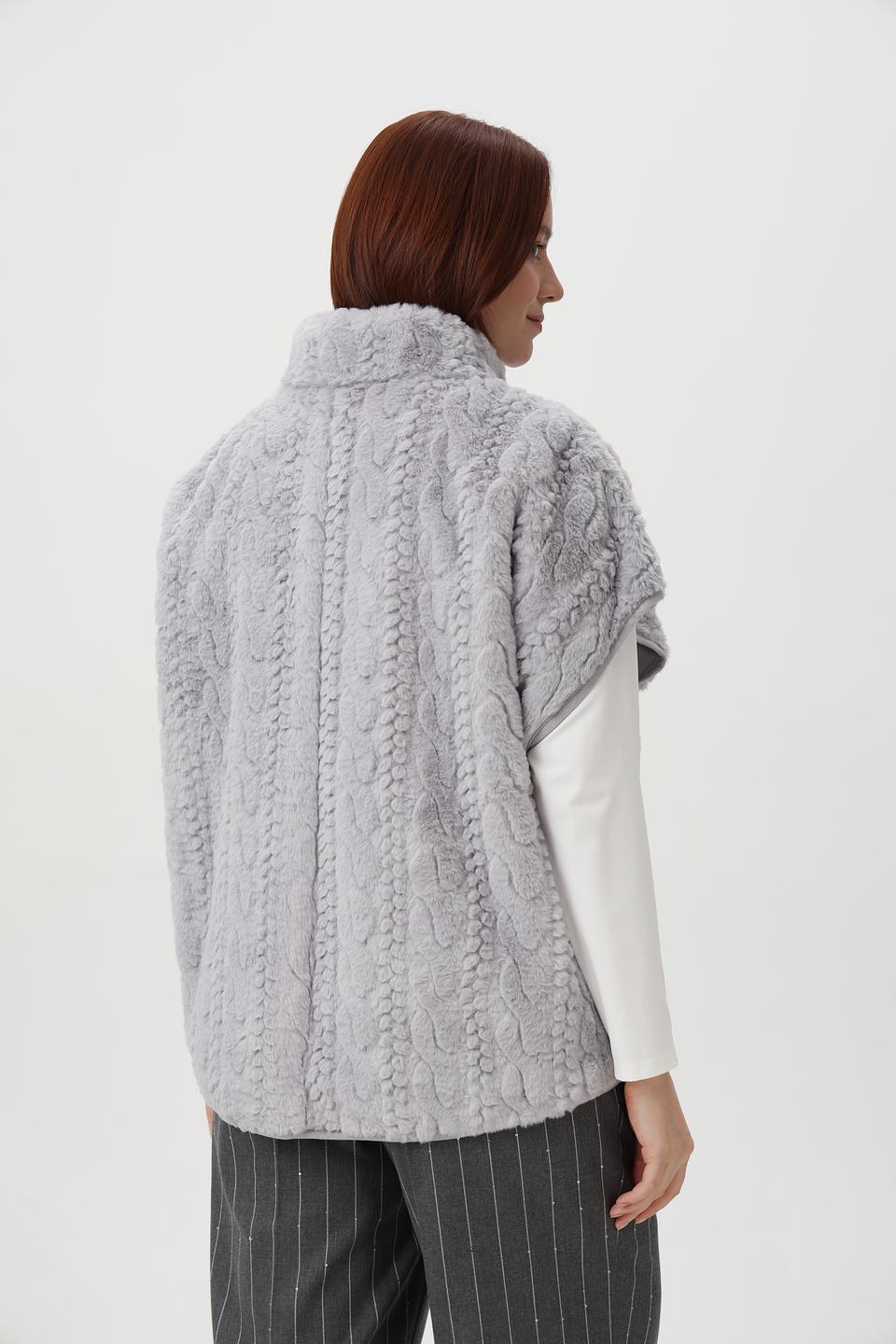 Жилет Bianca из искусственного меха серый