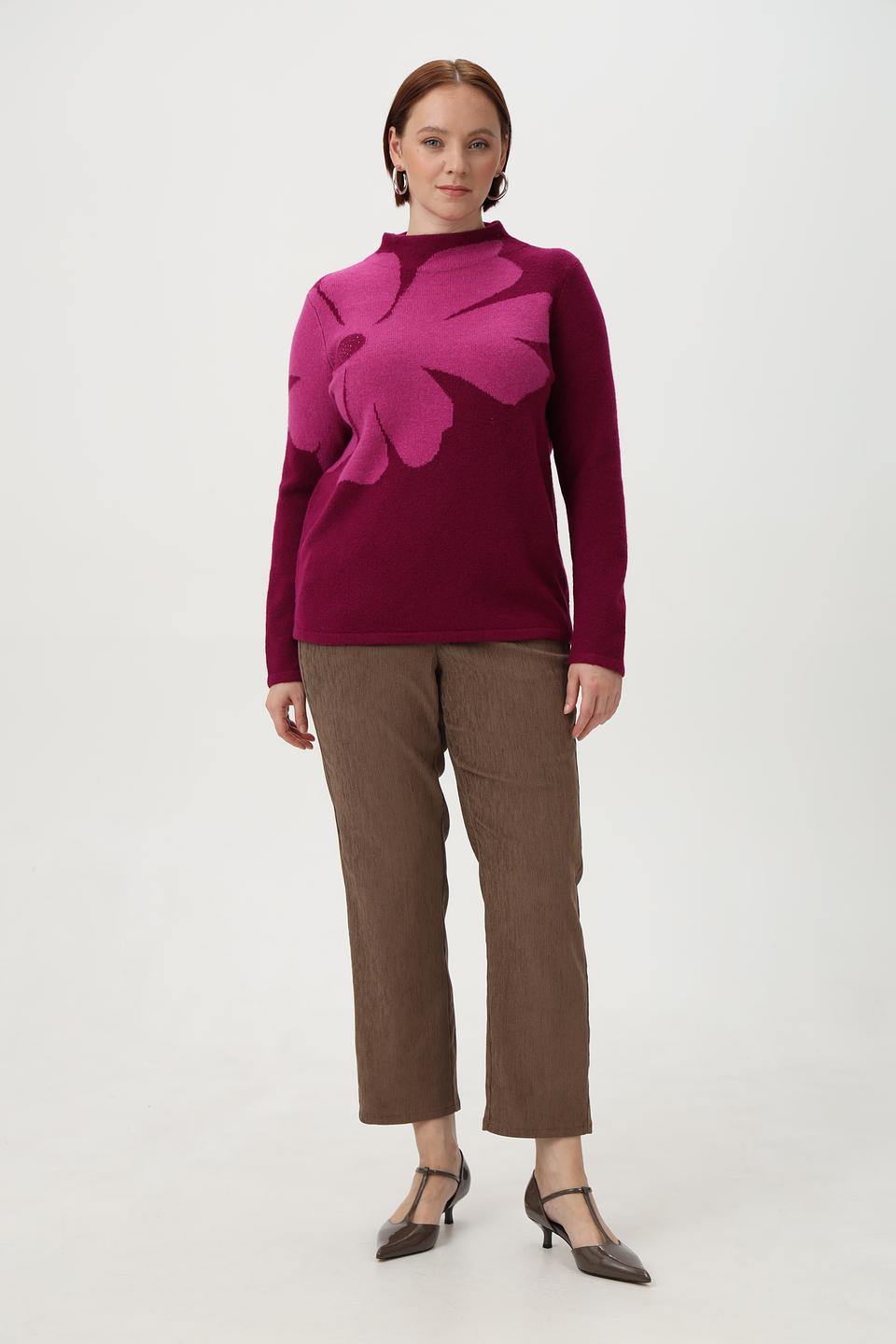 Пуловер Olsen с цветочным принтом