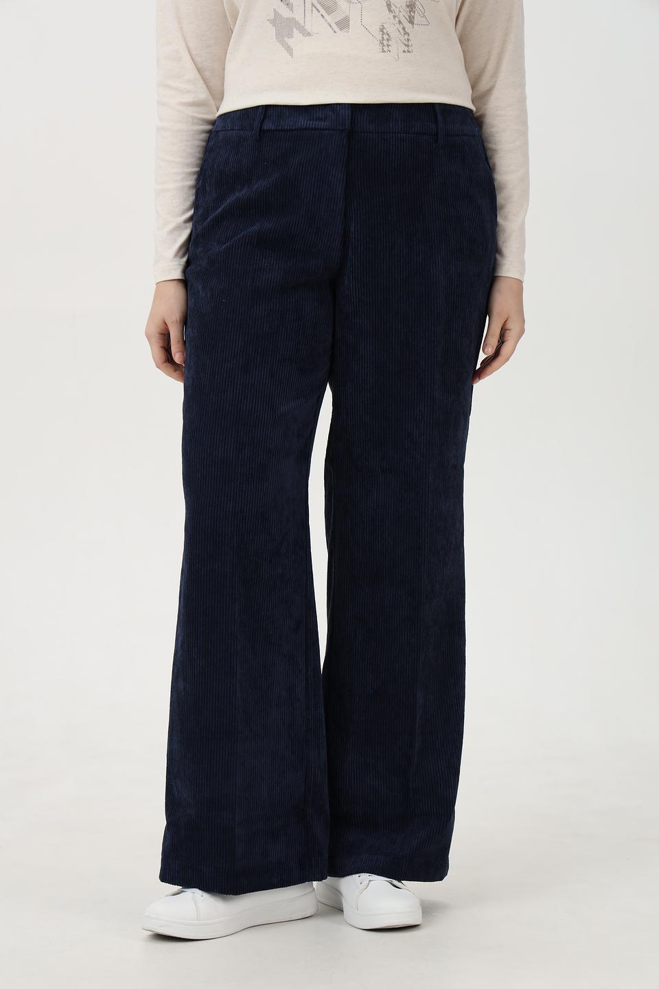 Брюки клеш Olsen вельветовые тёмно-синие