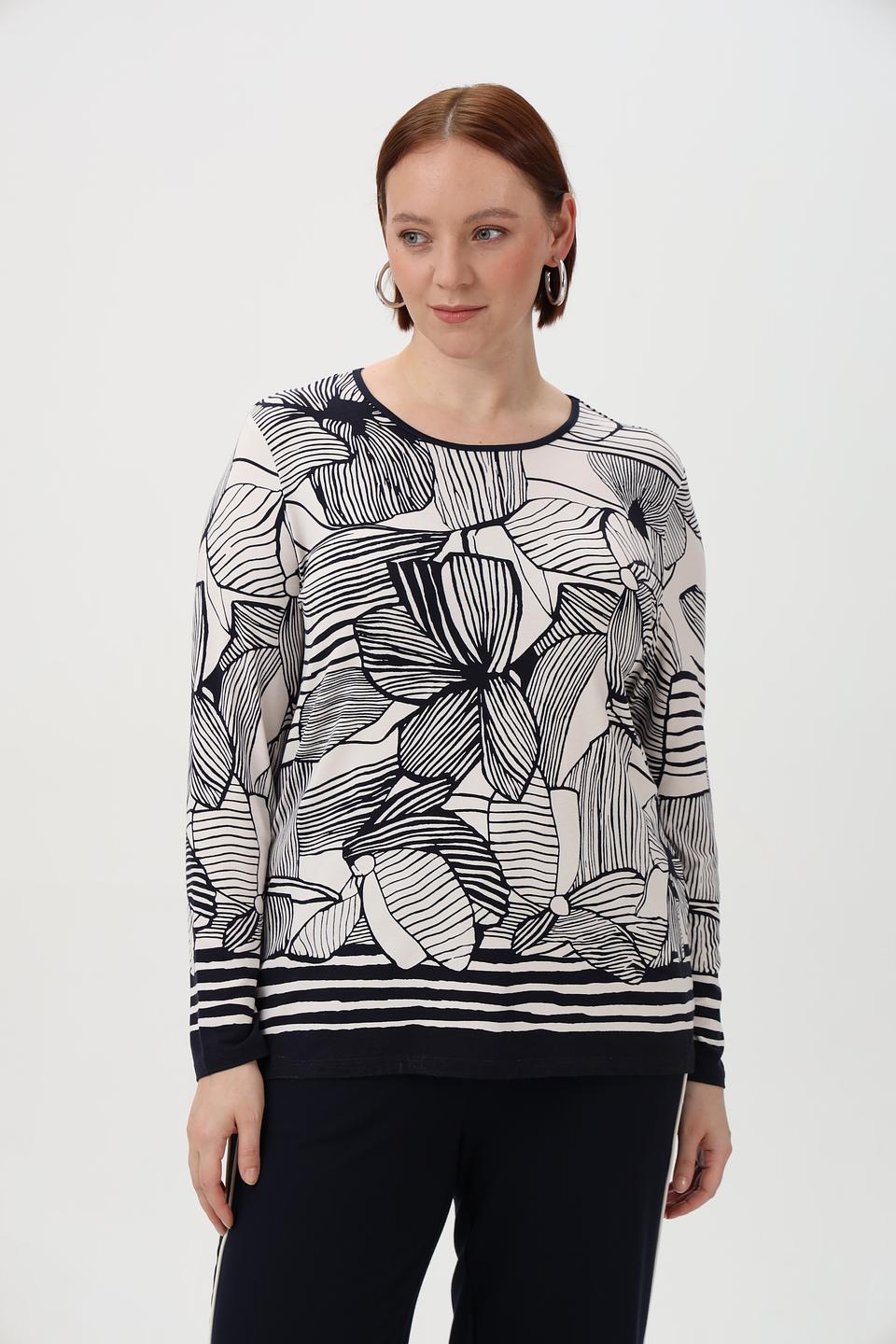 Лонгслив Lebek с принтом