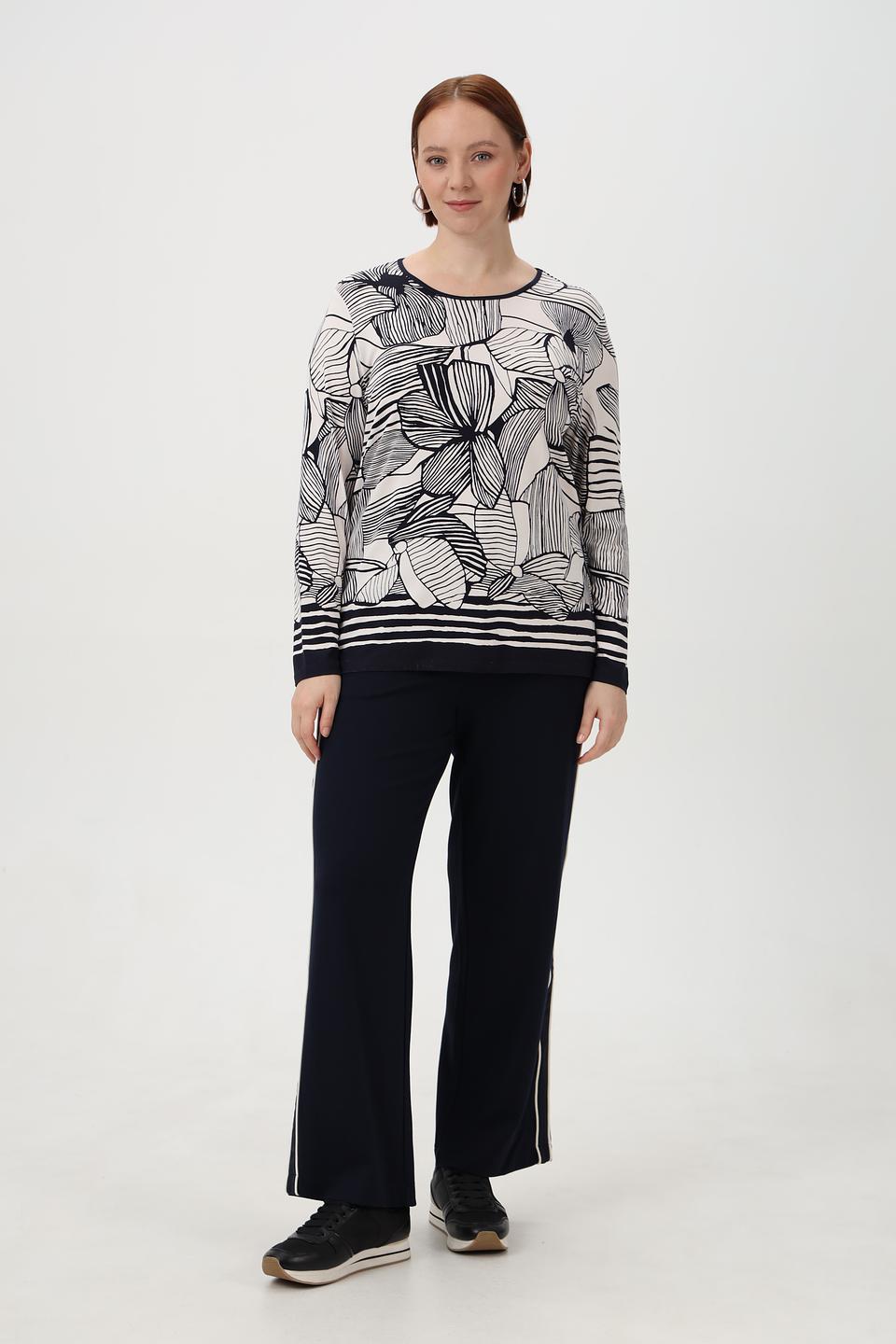 Лонгслив Lebek с принтом