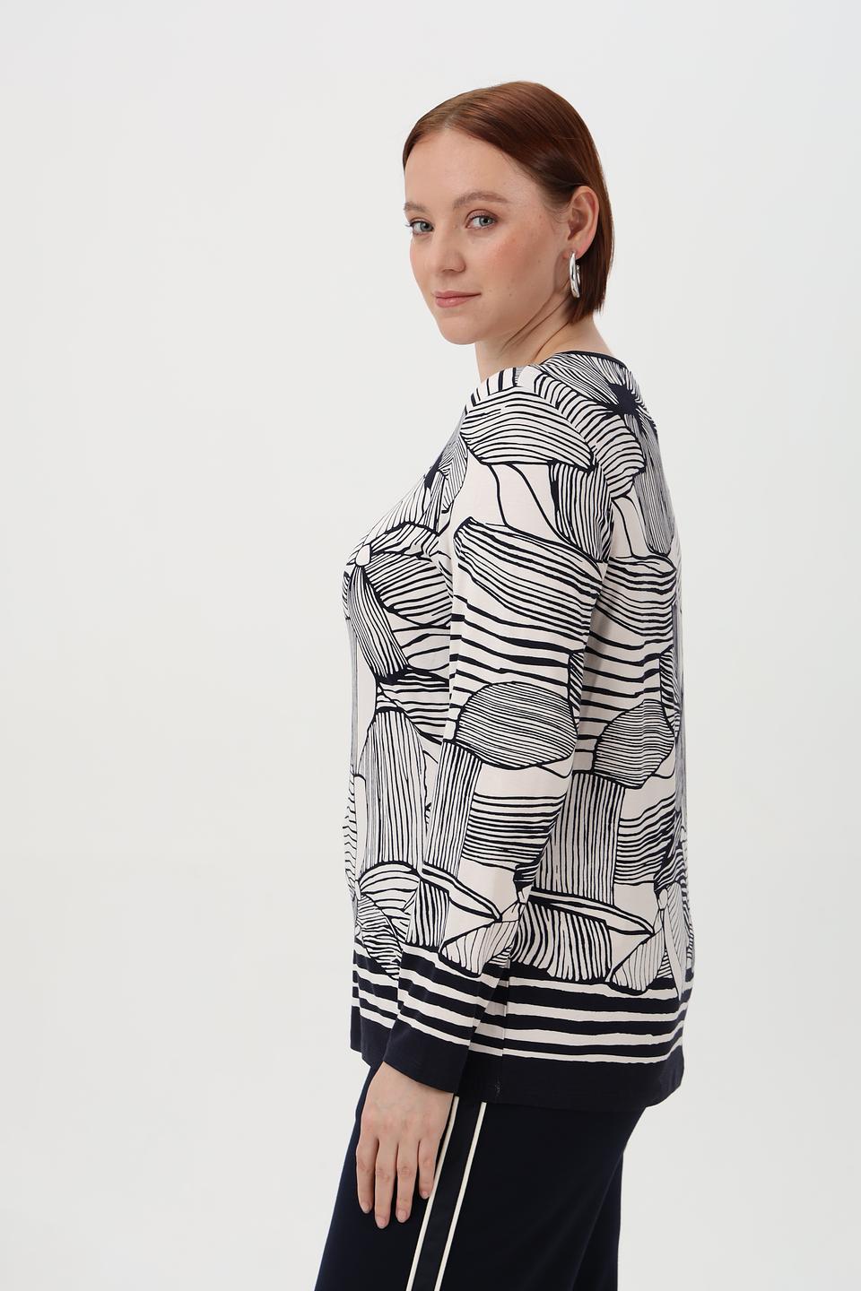 Лонгслив Lebek с принтом