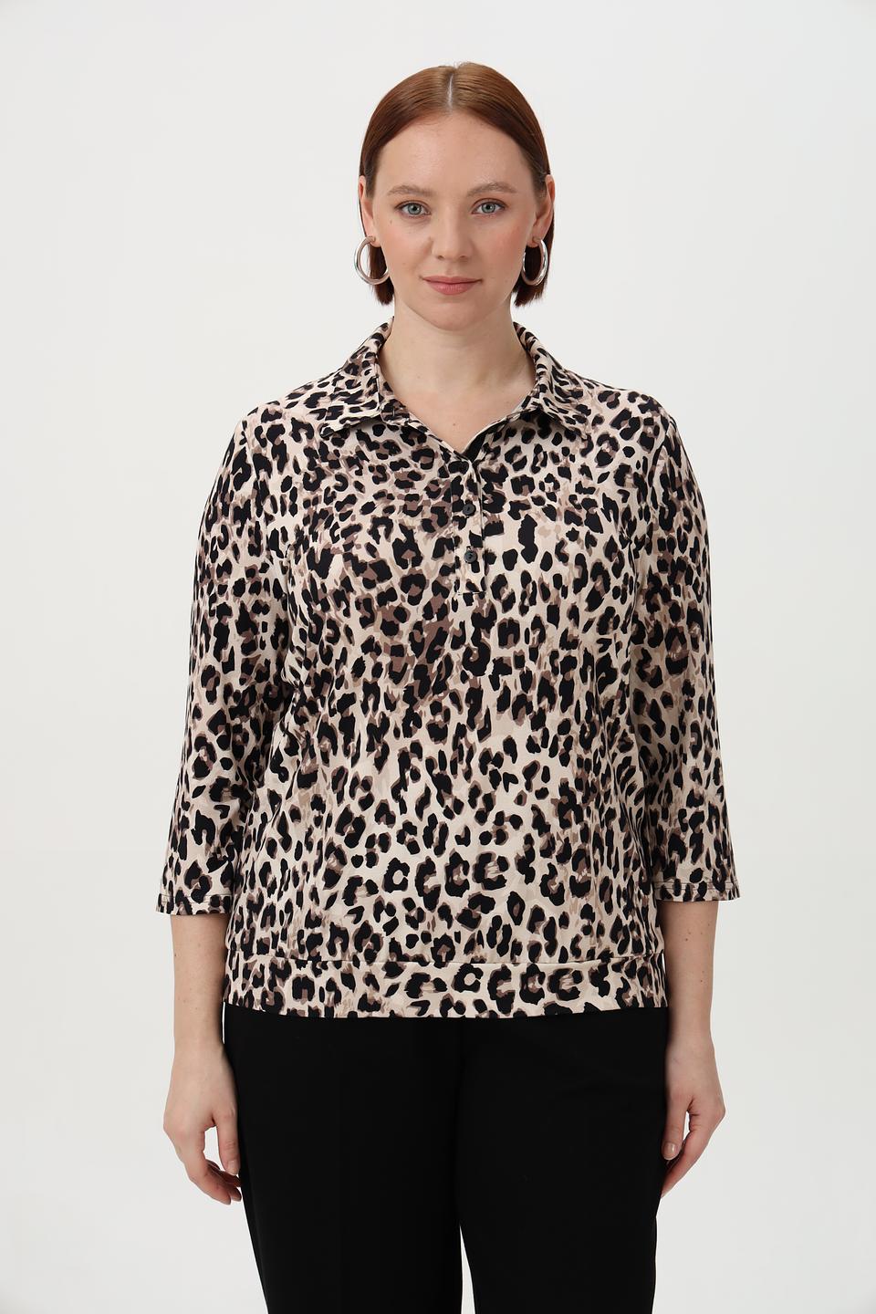Блузка Frank Walder с леопардовым принтом