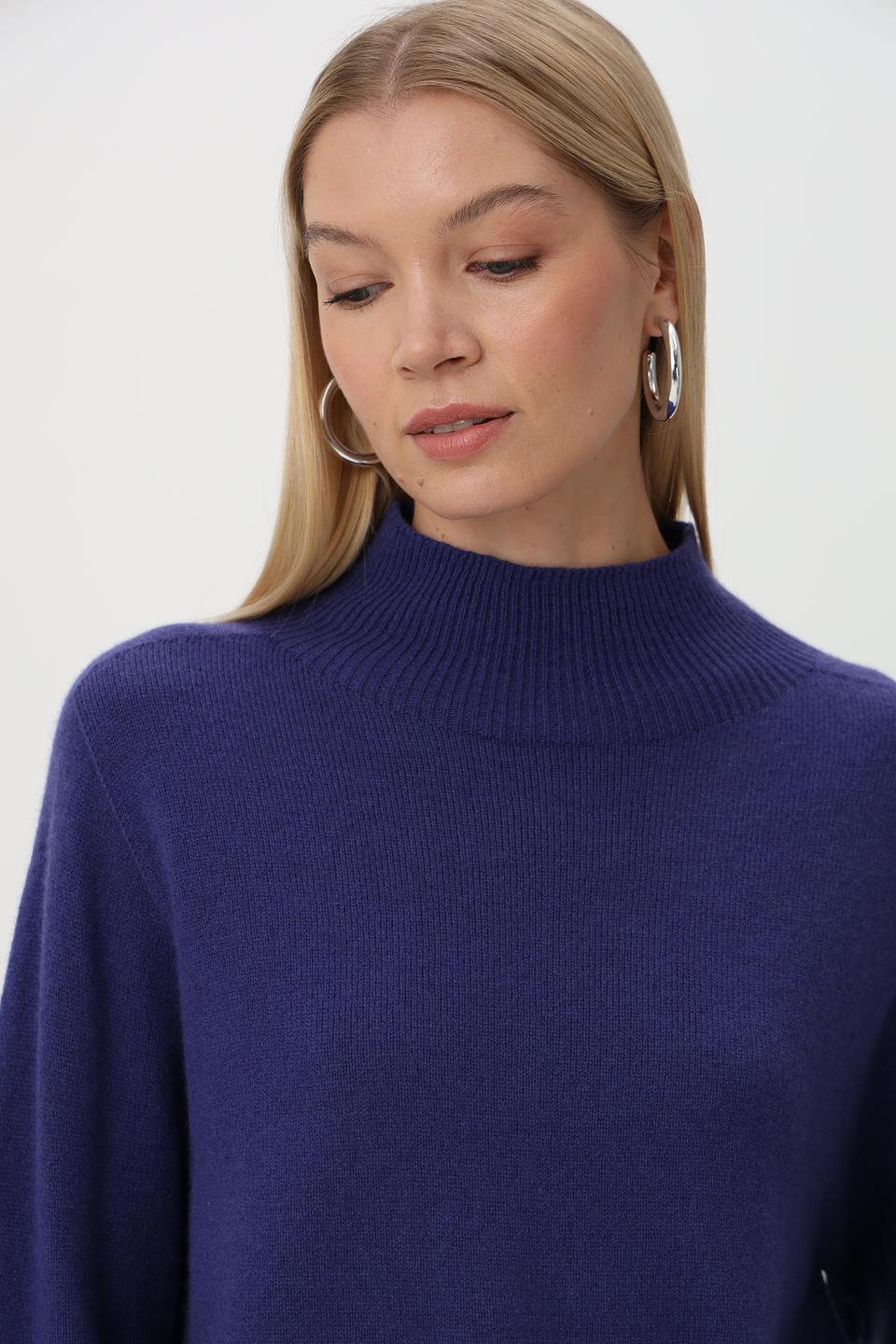 Пуловер Oui с карманом фиолетовый