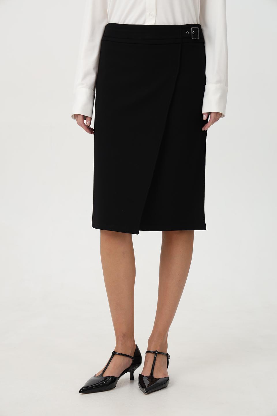 Юбка Barbara Lebek с запахом черная