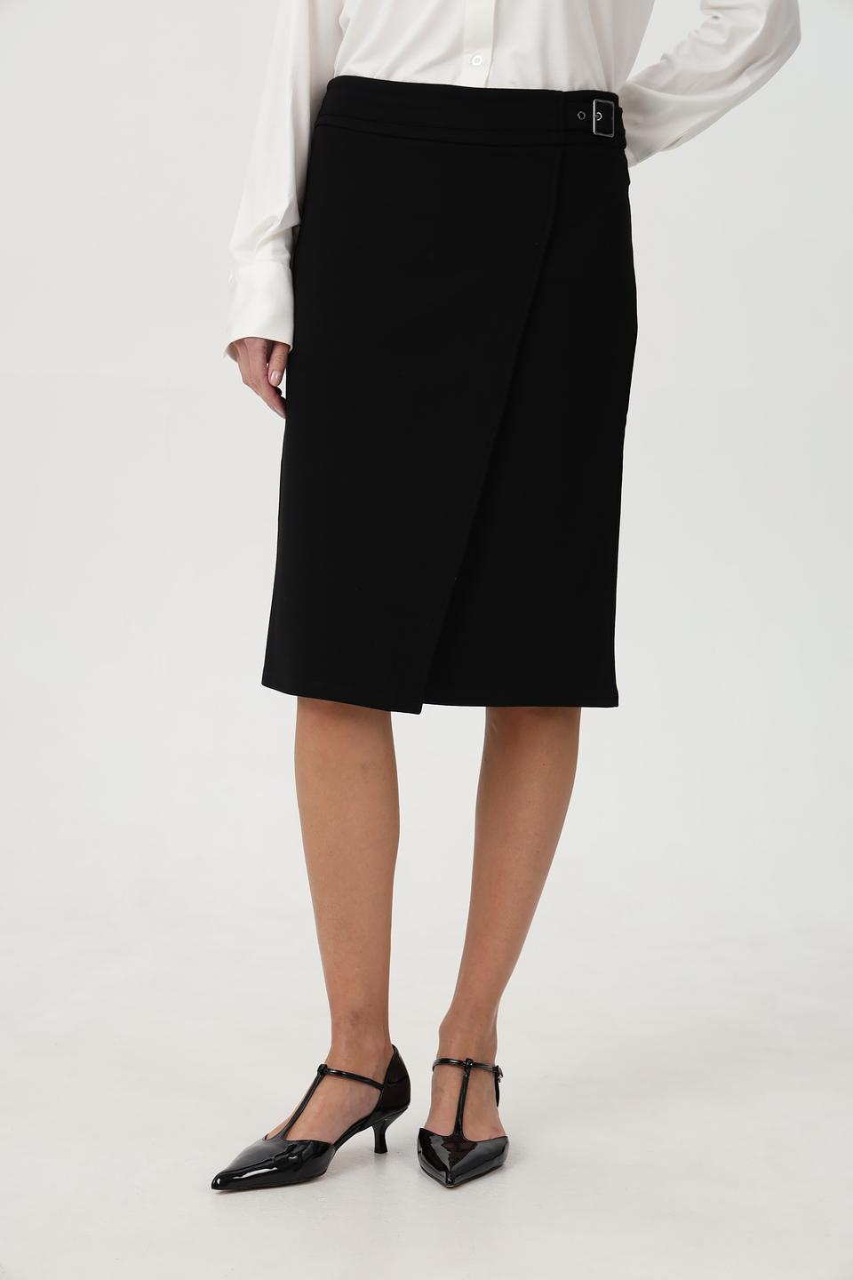 Юбка Barbara Lebek с запахом черная