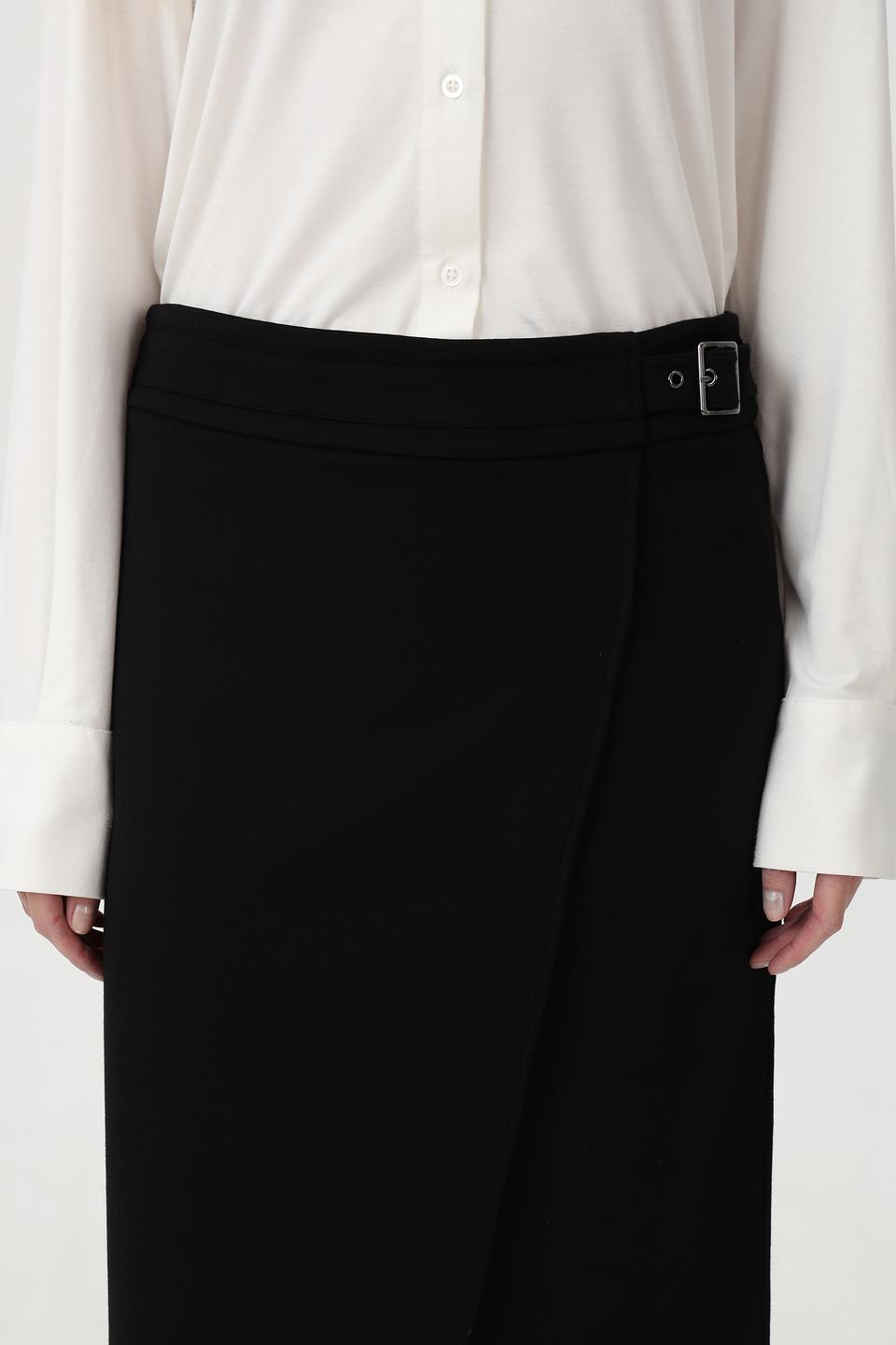 Юбка Barbara Lebek с запахом черная