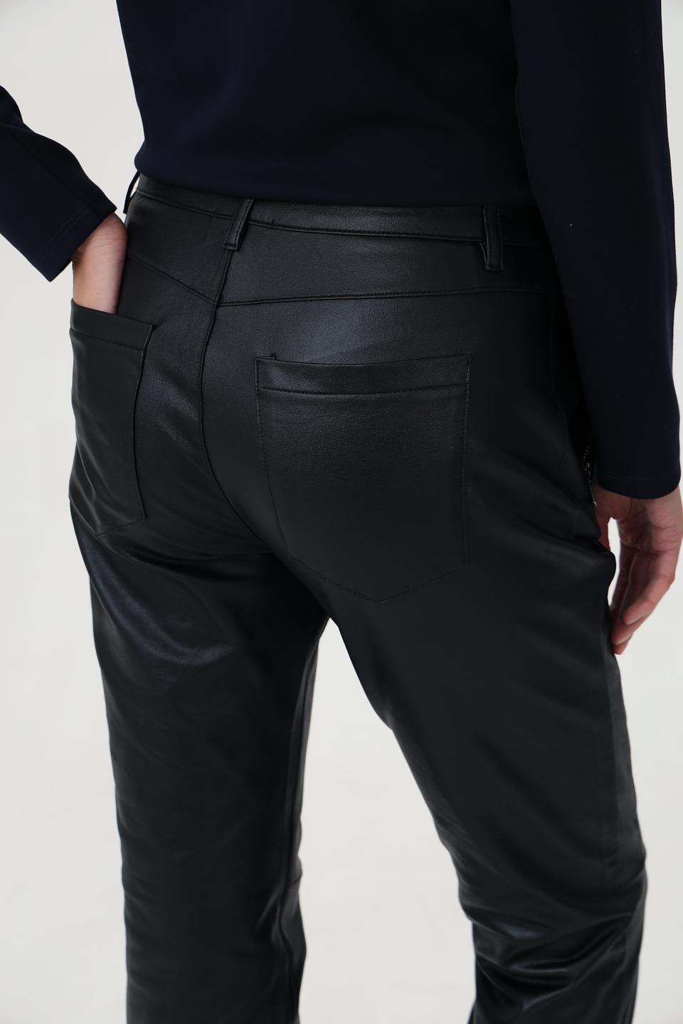 Брюки кожаные Monari черные