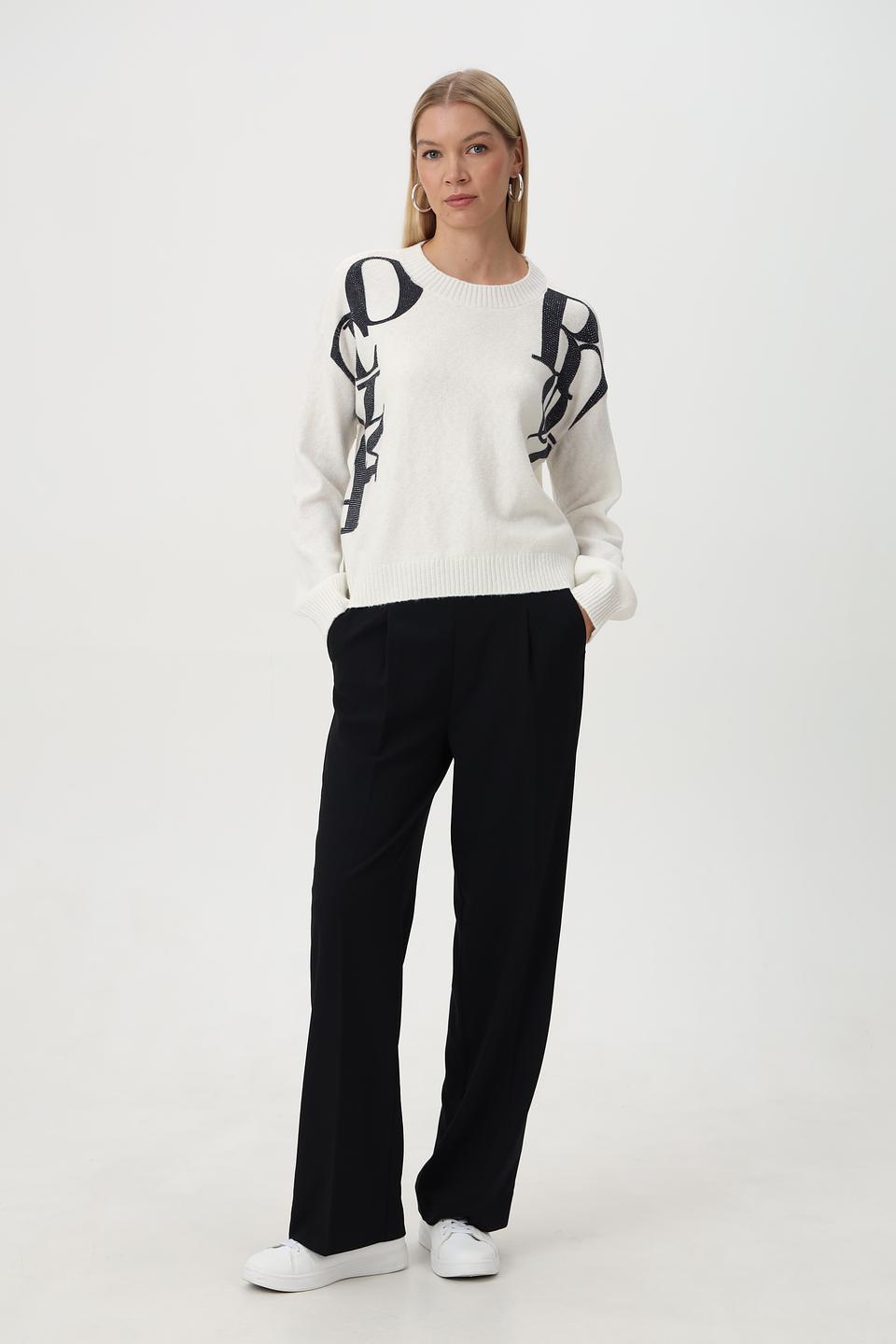 Джемпер Monari с принтом губ