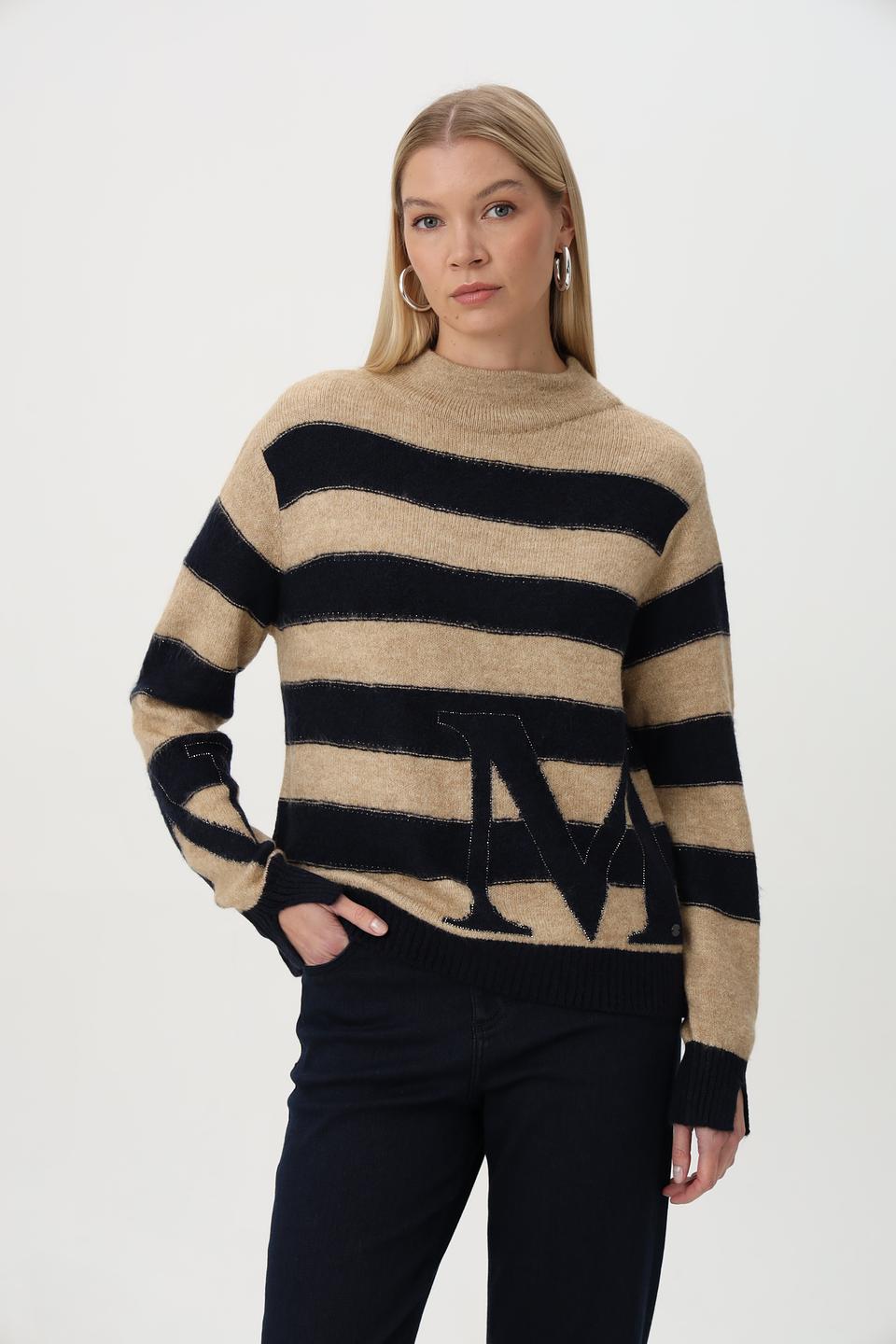 Пуловер Monari в полоску с логотипом
