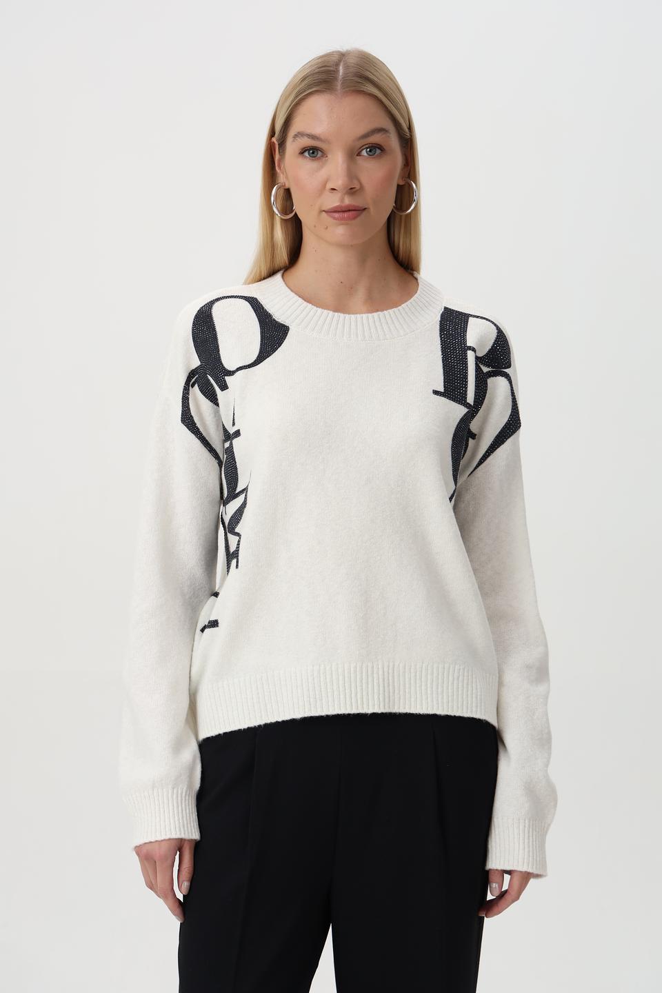 Джемпер Monari с принтом губ